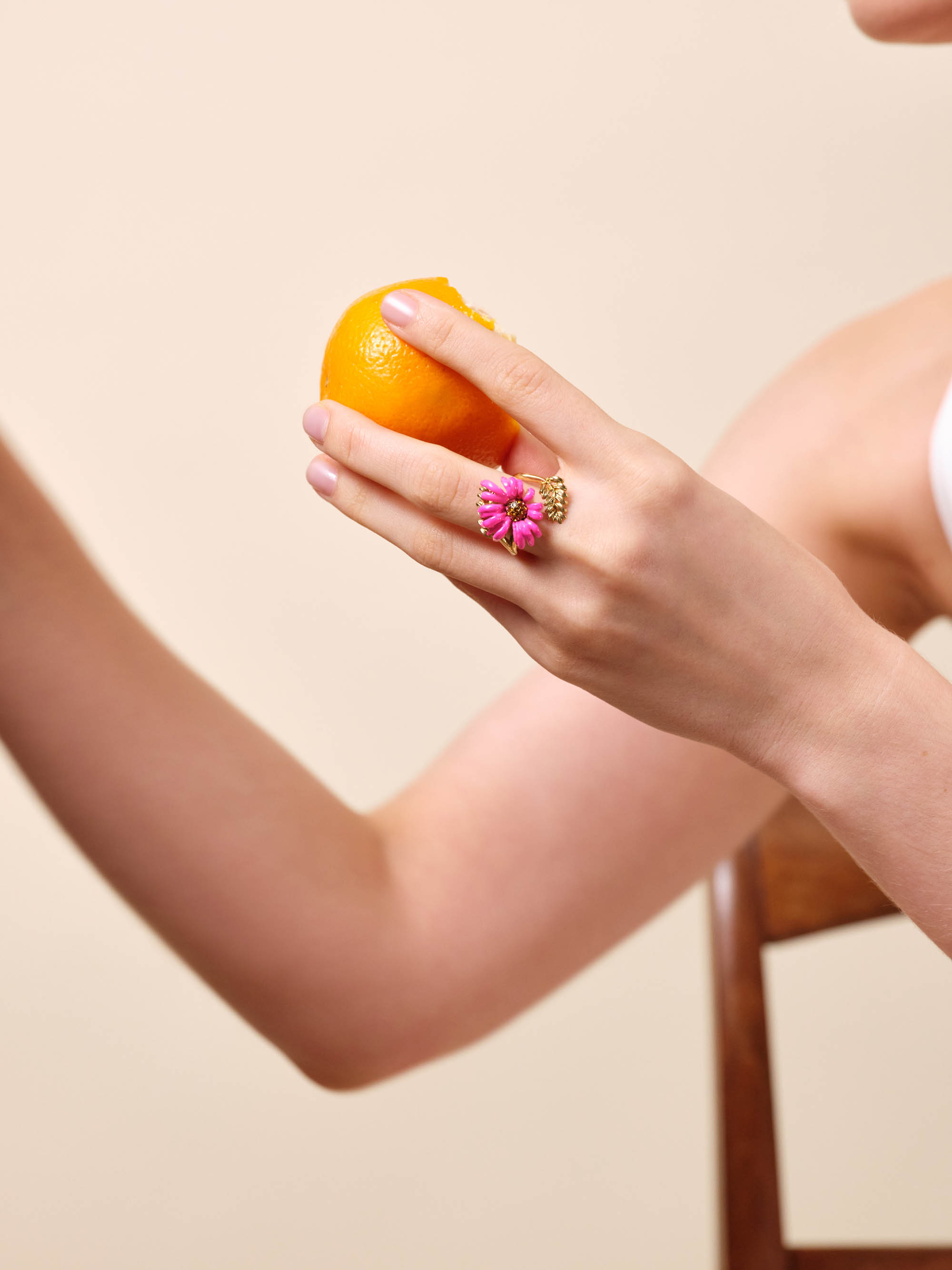 Purple coneflower adjustable ring