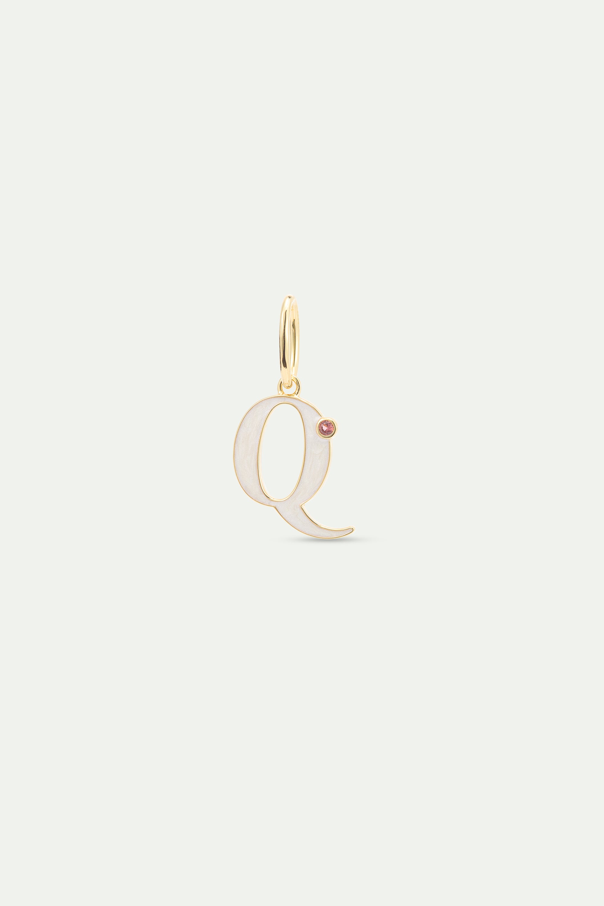 White letter Q pendant