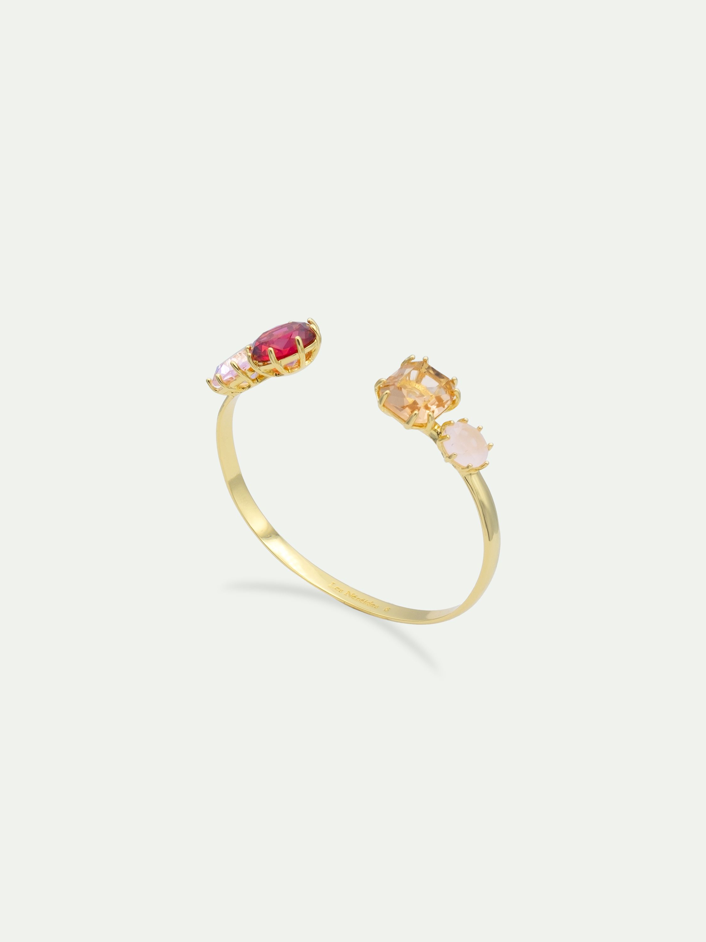 Gradient pink Diamantine 4 stone cuff bracelet
