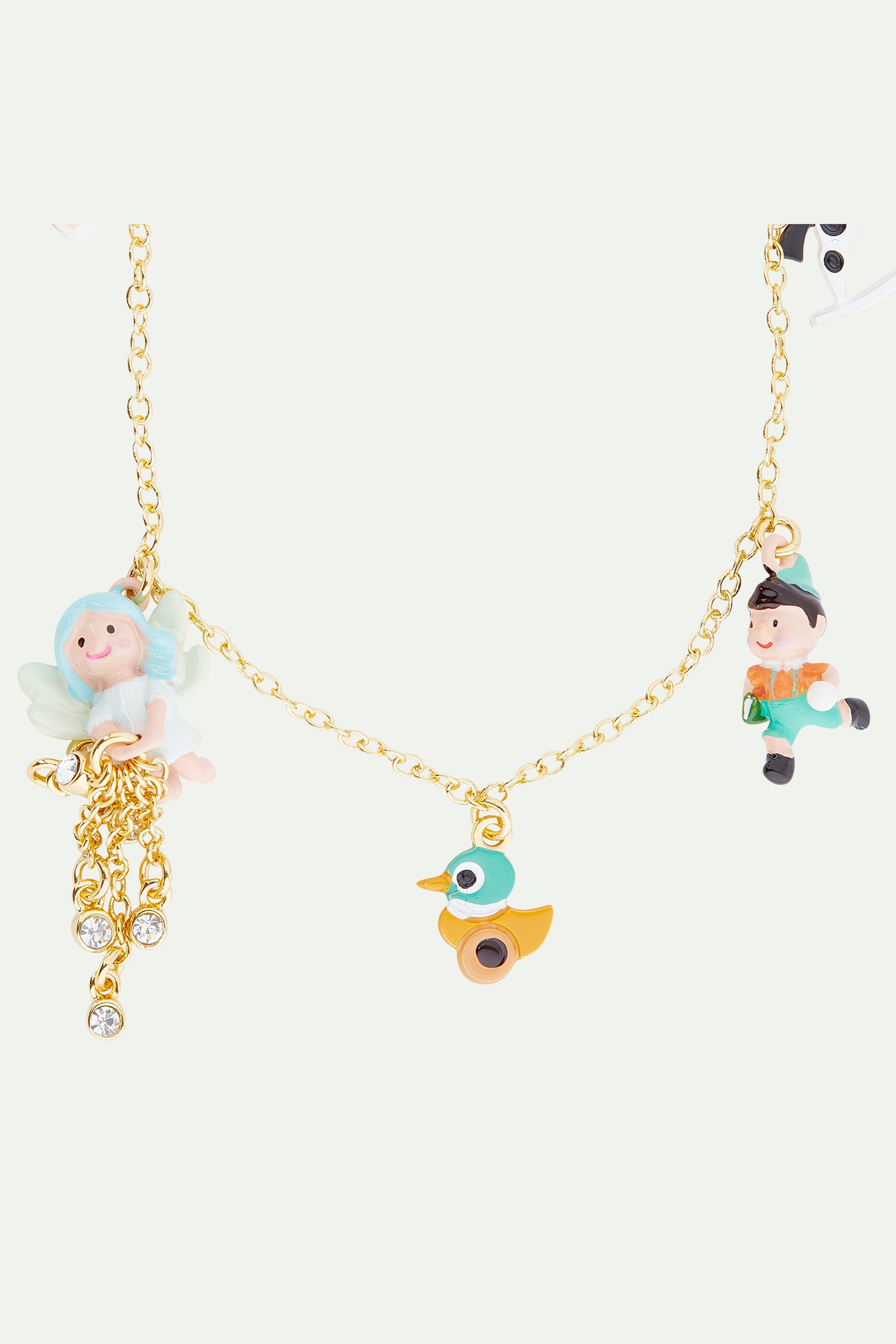 Pinocchio and magical world charm necklace