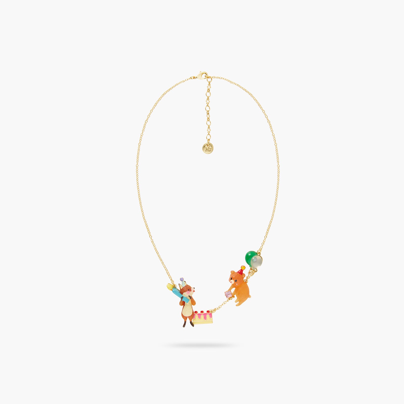 Fox and Cuddly bear Statement necklace