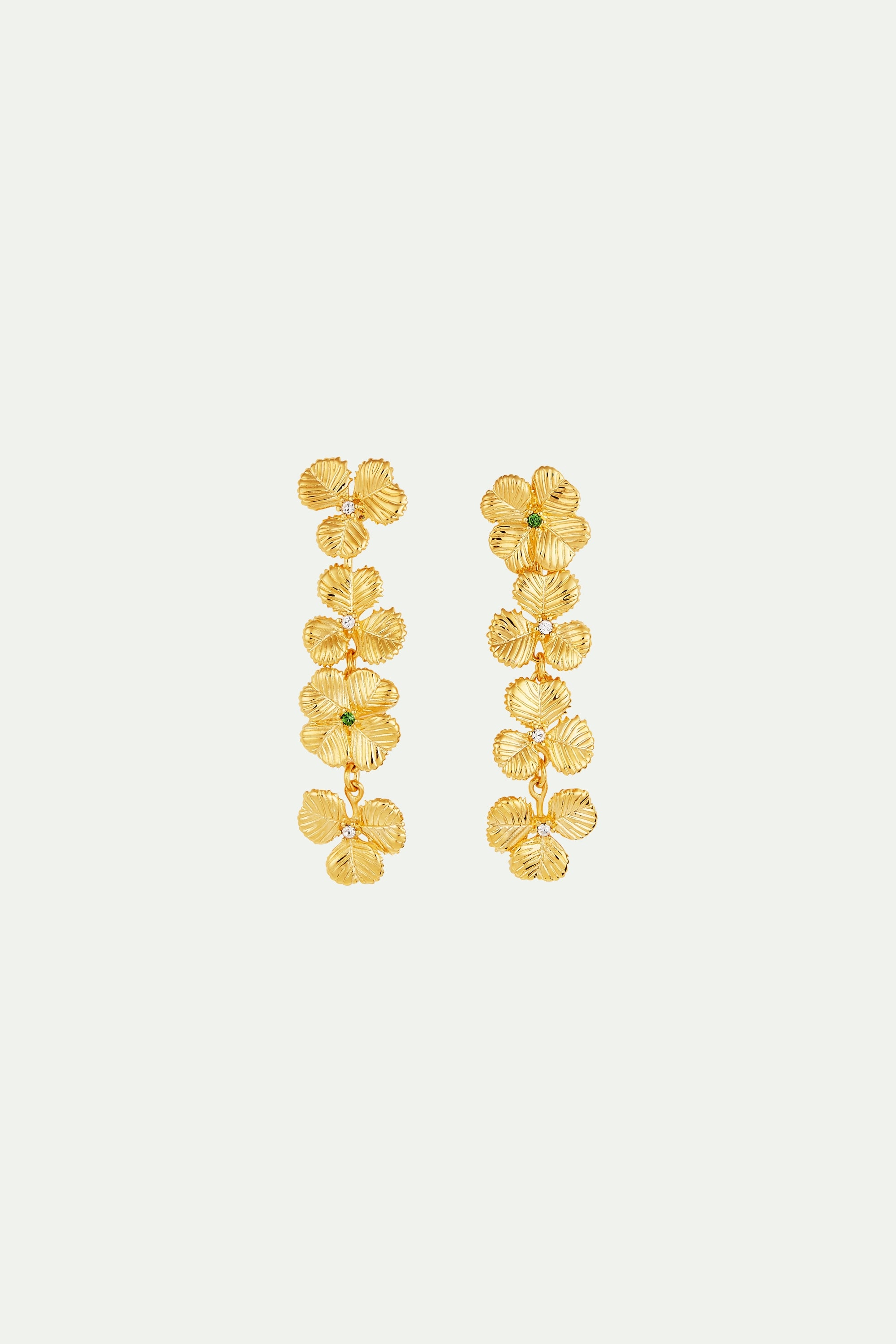 Clovers and Crystals post earrings