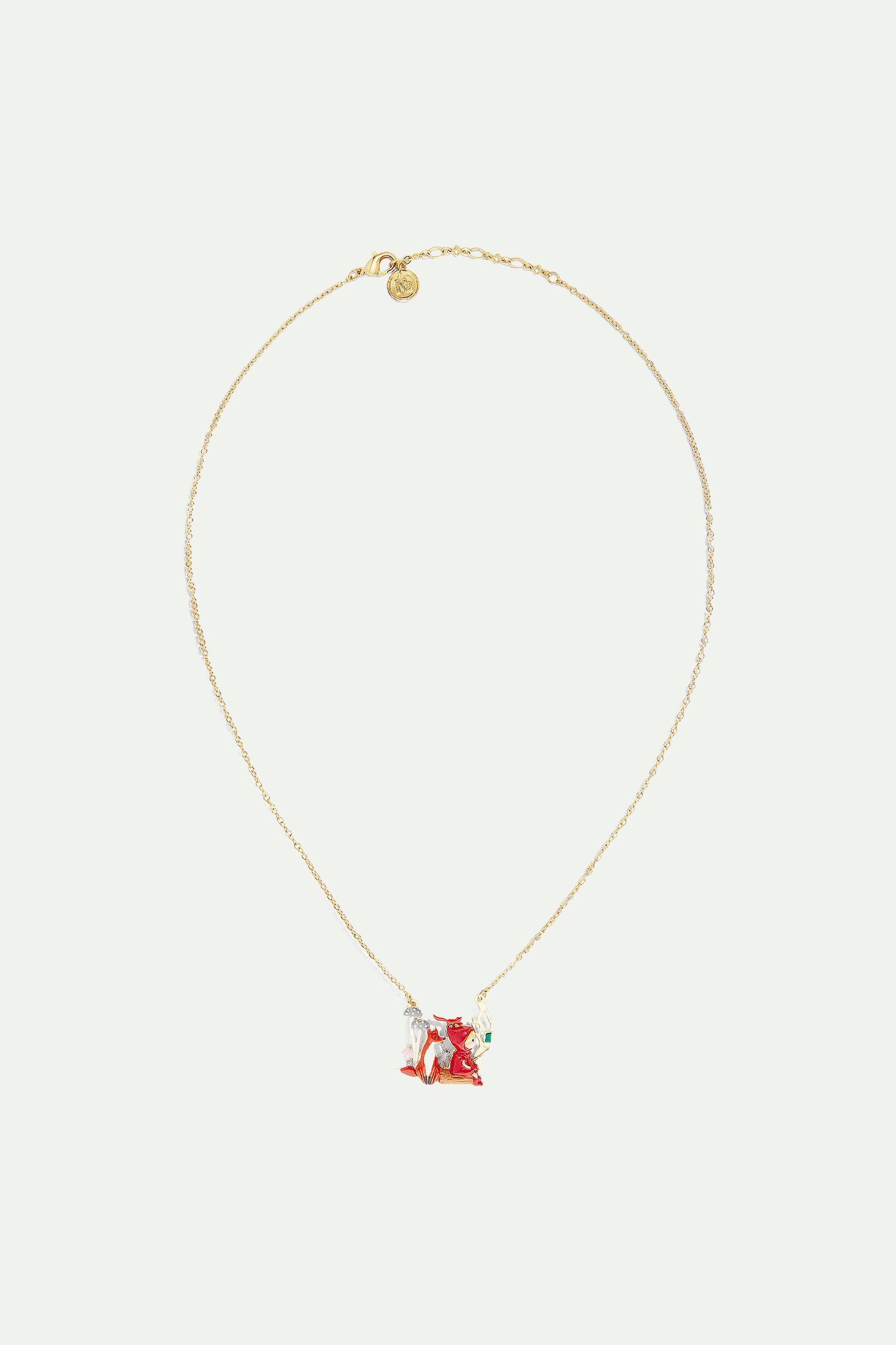 Little Red Riding Hood, Fox and Rabbit pendant necklace