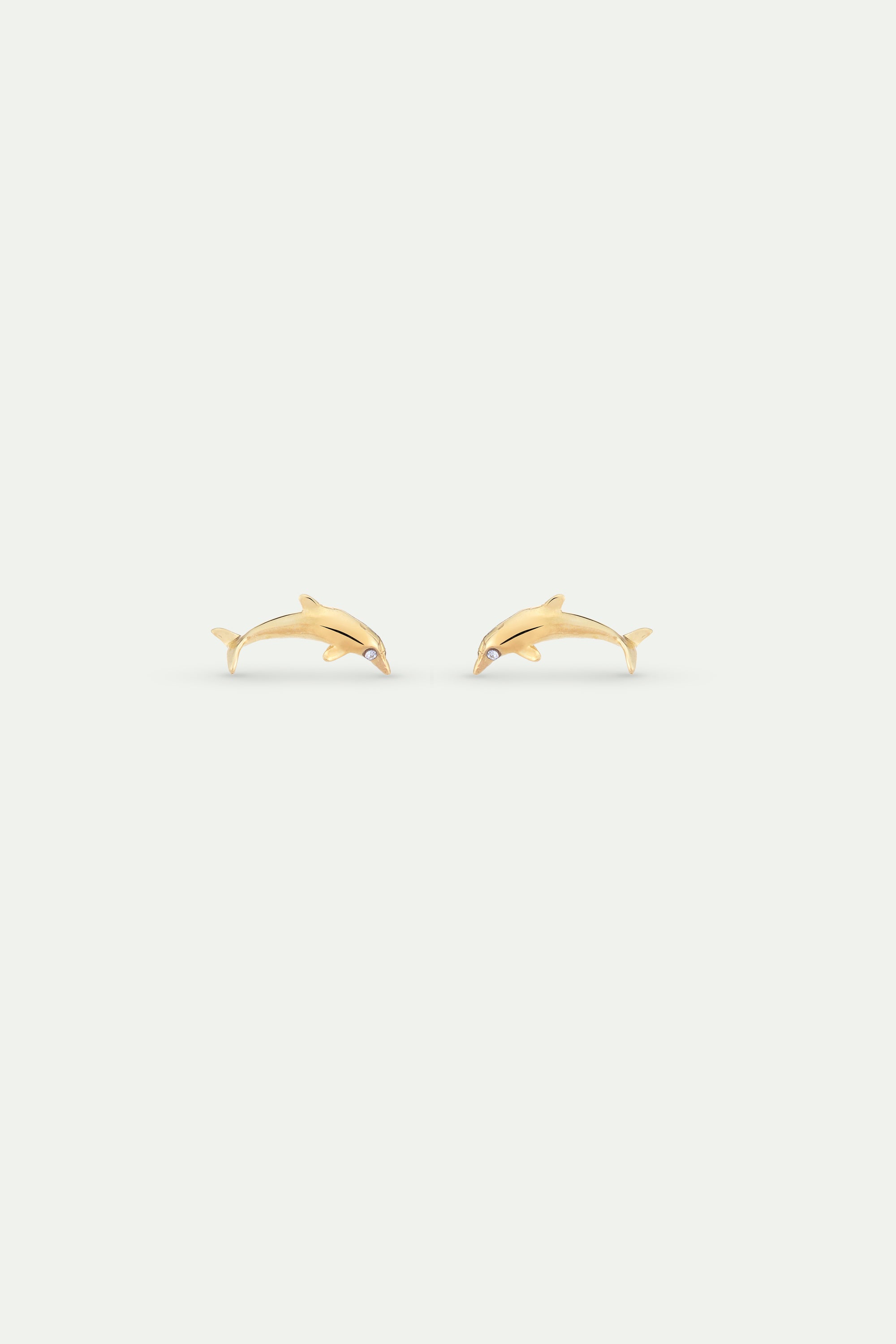 Post Earrings dolphin LES NEREIDES LOVE ANIMALS