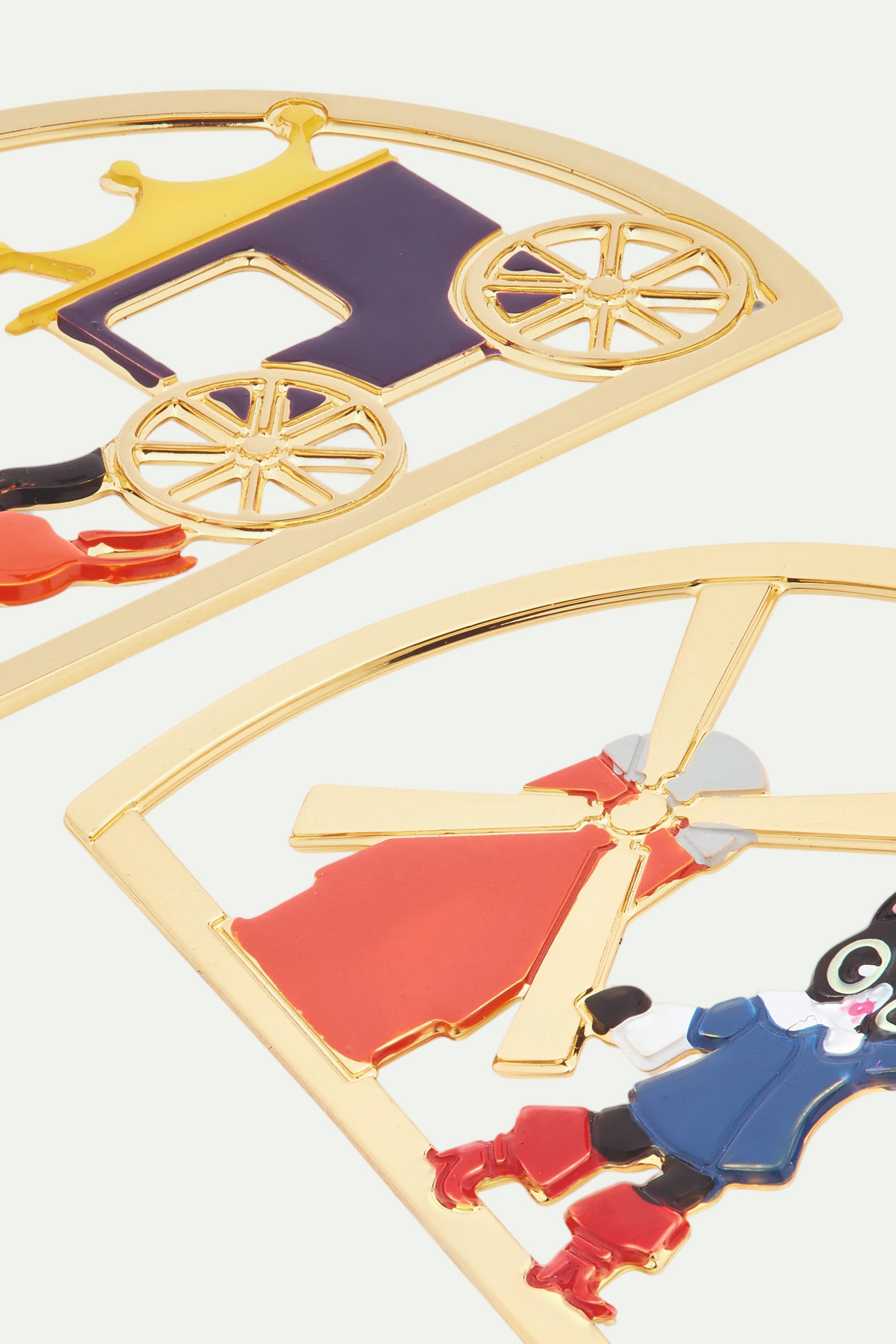 Charming cat and windmill post earrings