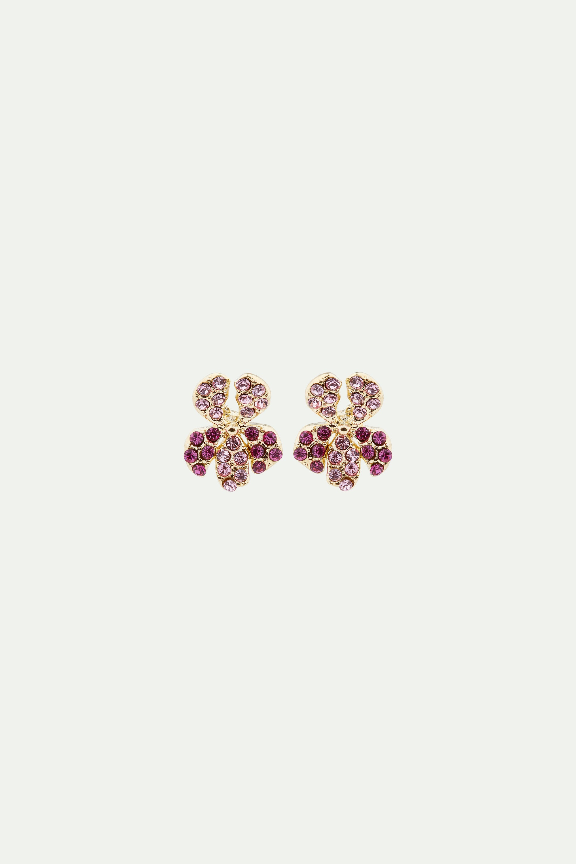 Wine and roses Iris post earrings