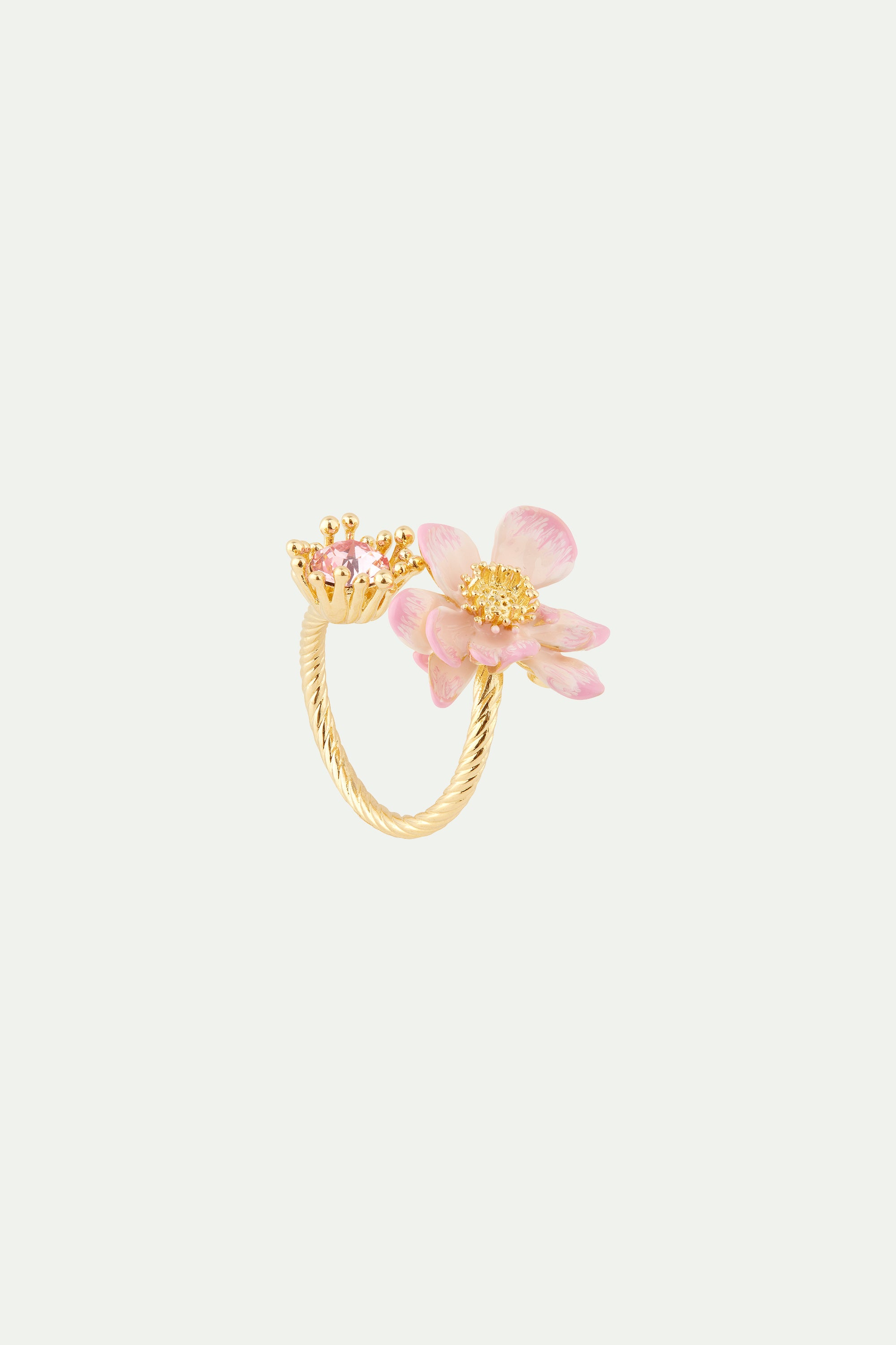 Lotus flower adjustable ring