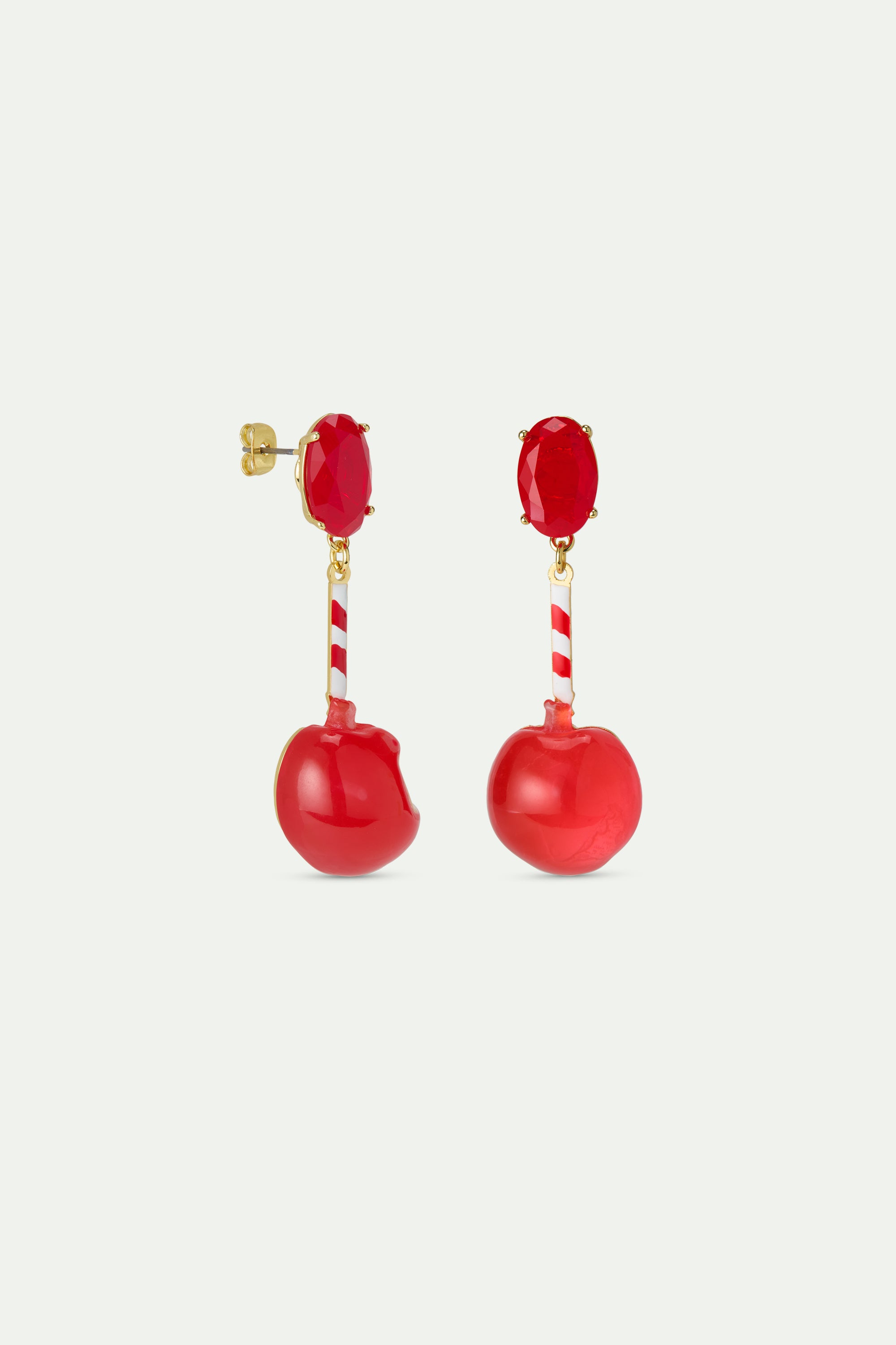 Toffee apple earrings