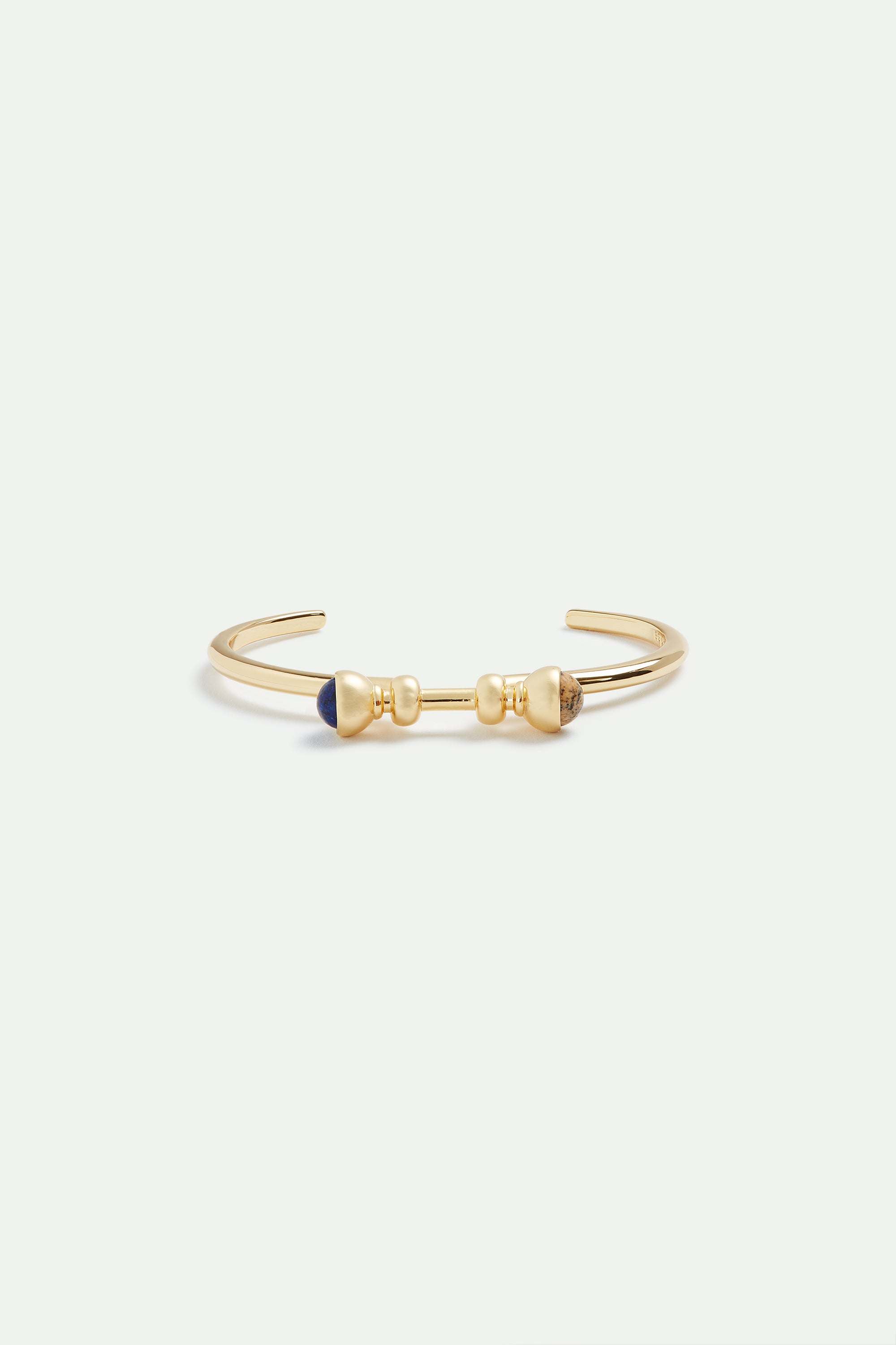 Golden lapis lazuli and jasper bracelet