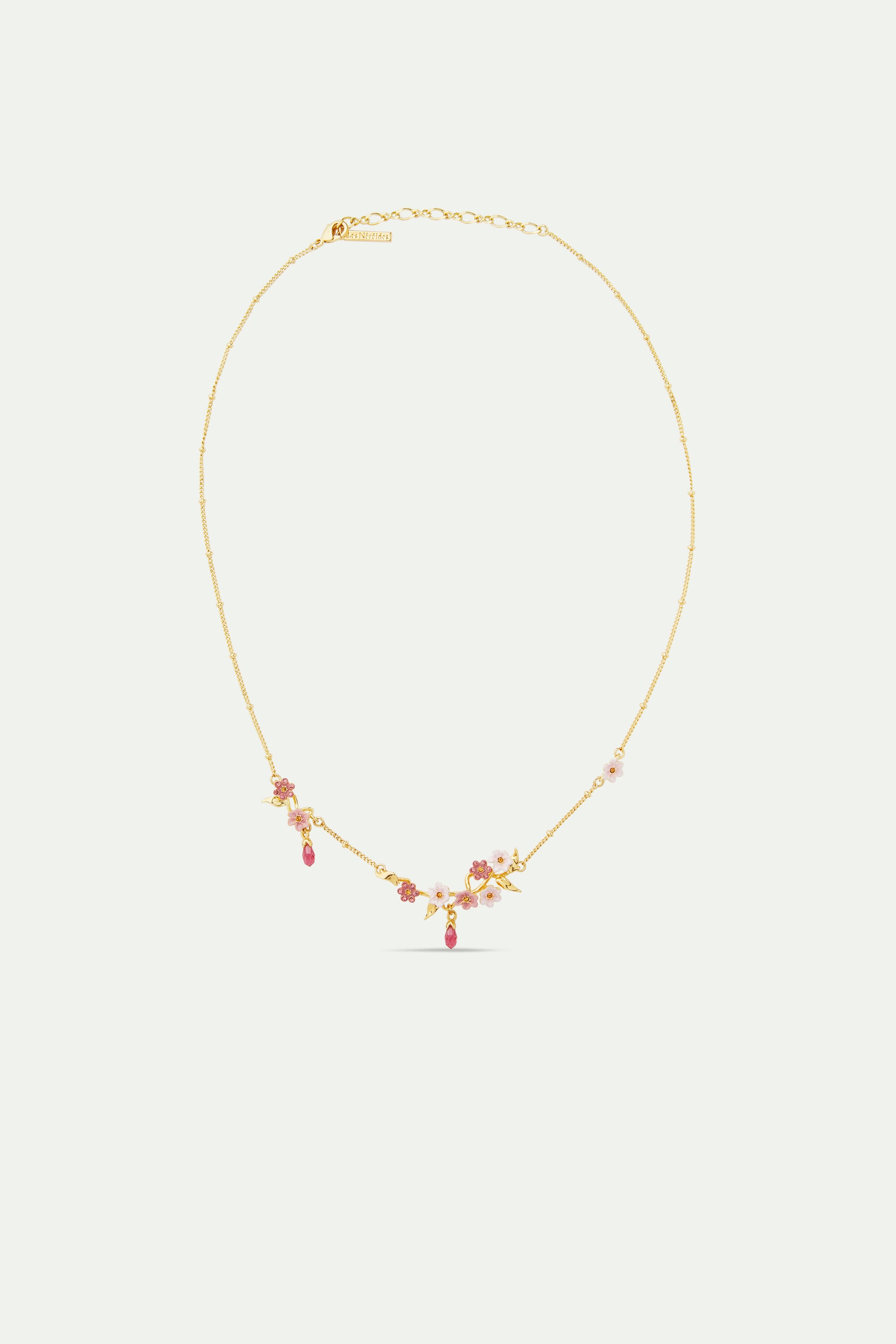 Pink jasmine flower Statement necklace