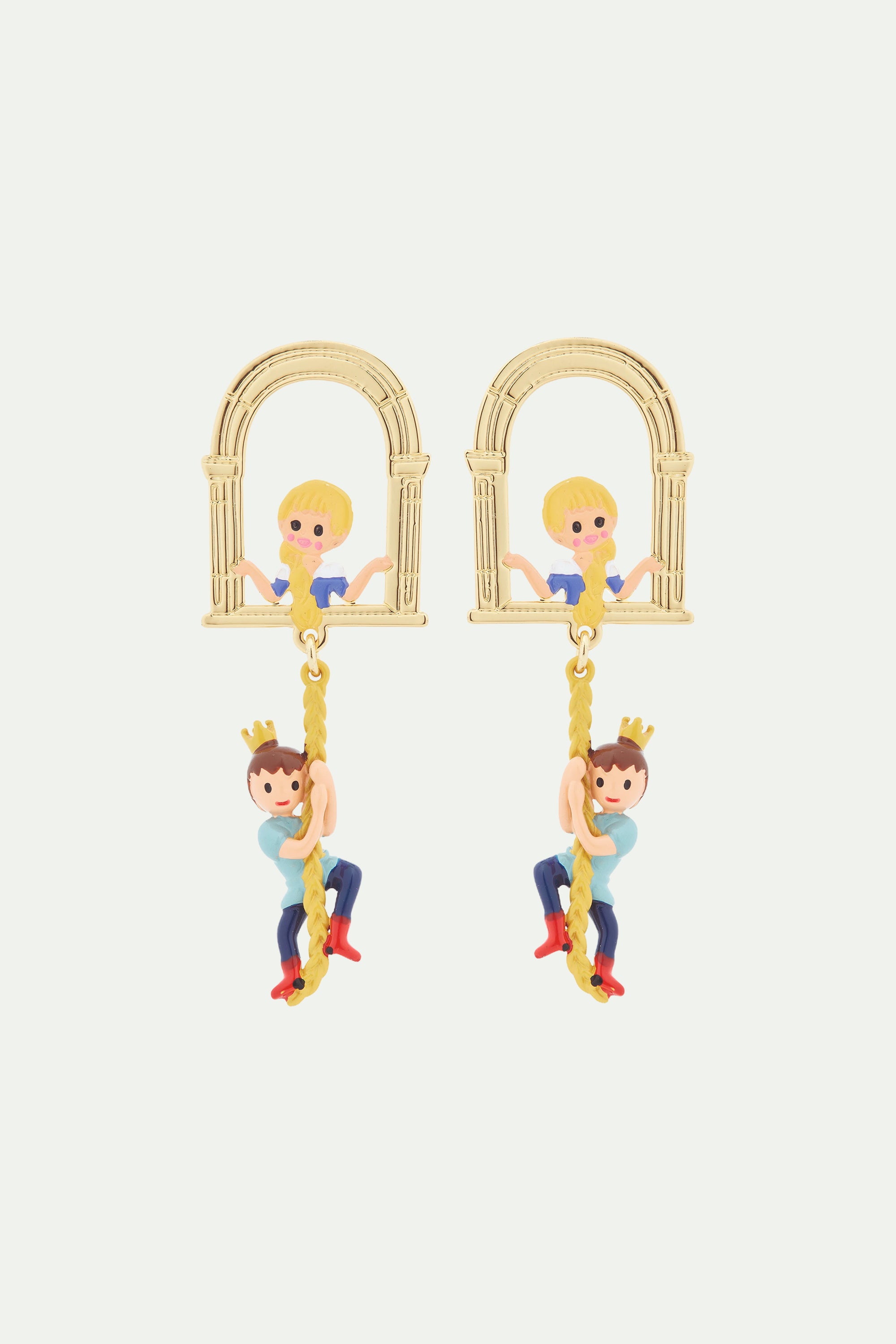 Enchanted hair princess and prince post earrings