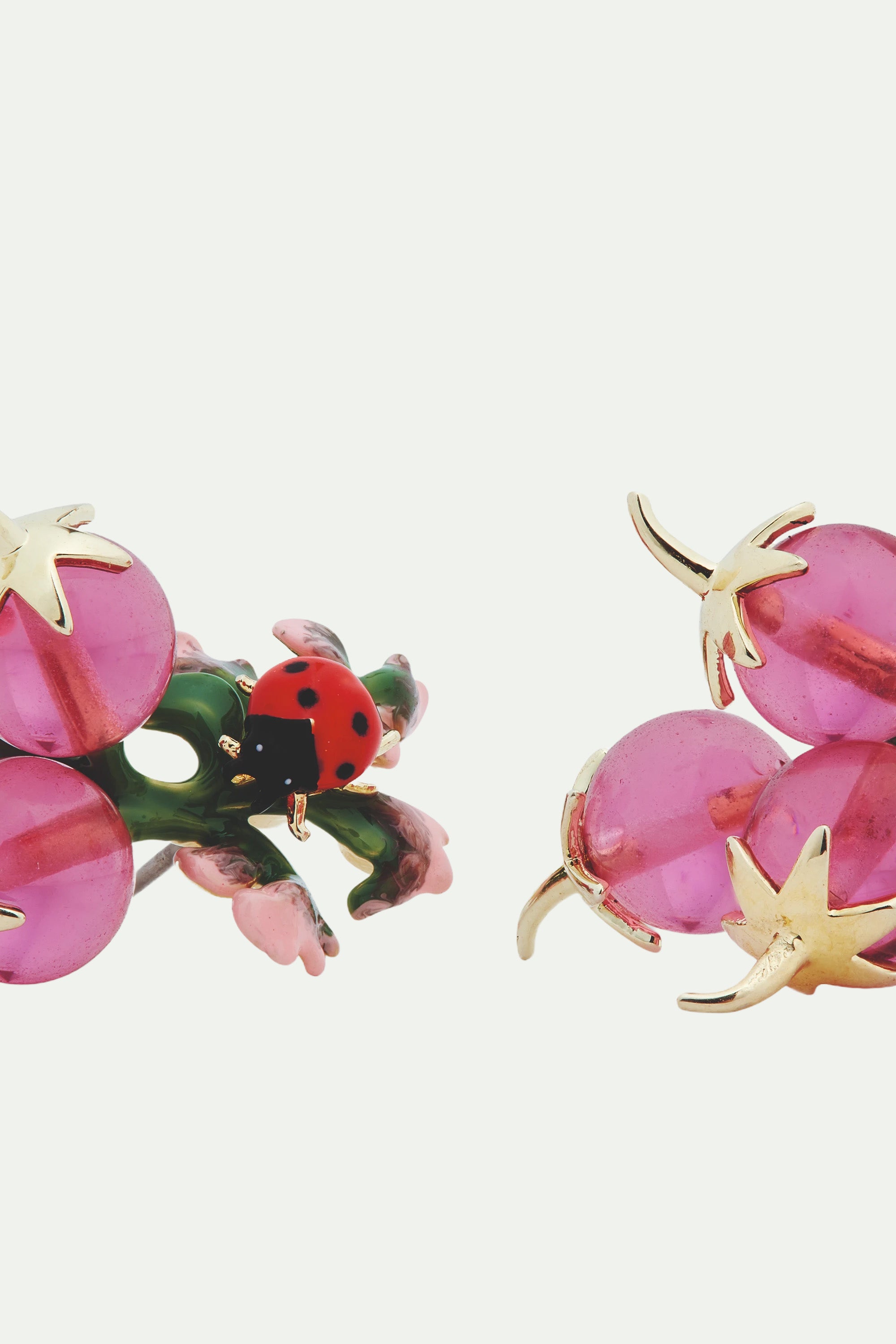 Radish and ladybird post earrings