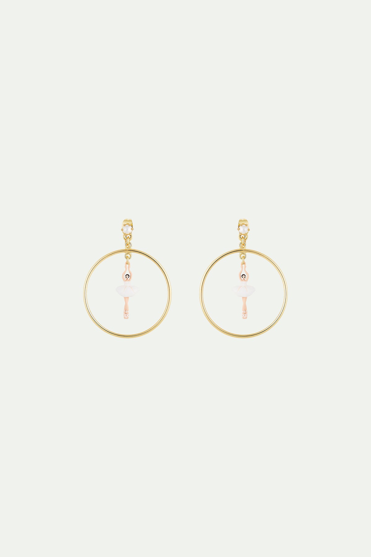 Post Earrings MINI PAS DE DEUX Blanc