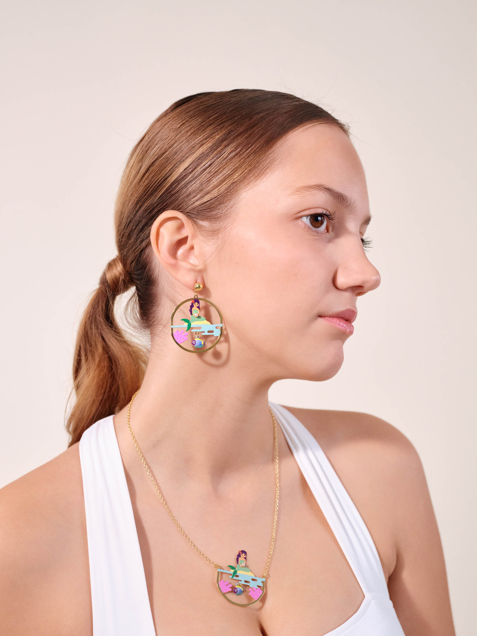 Post Earrings UNE PERLE DANS L'OCEAN