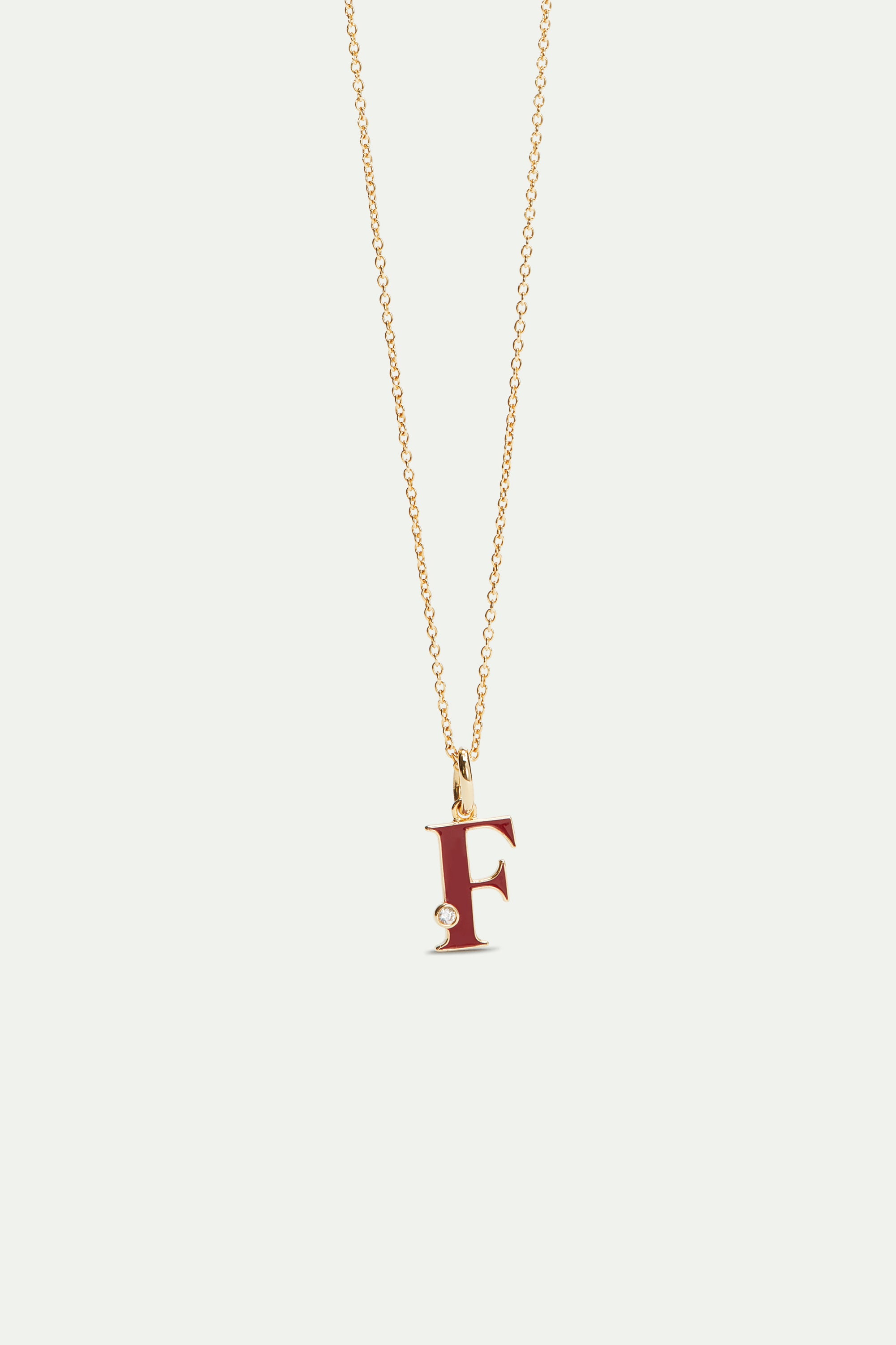 Letter F pendant necklace