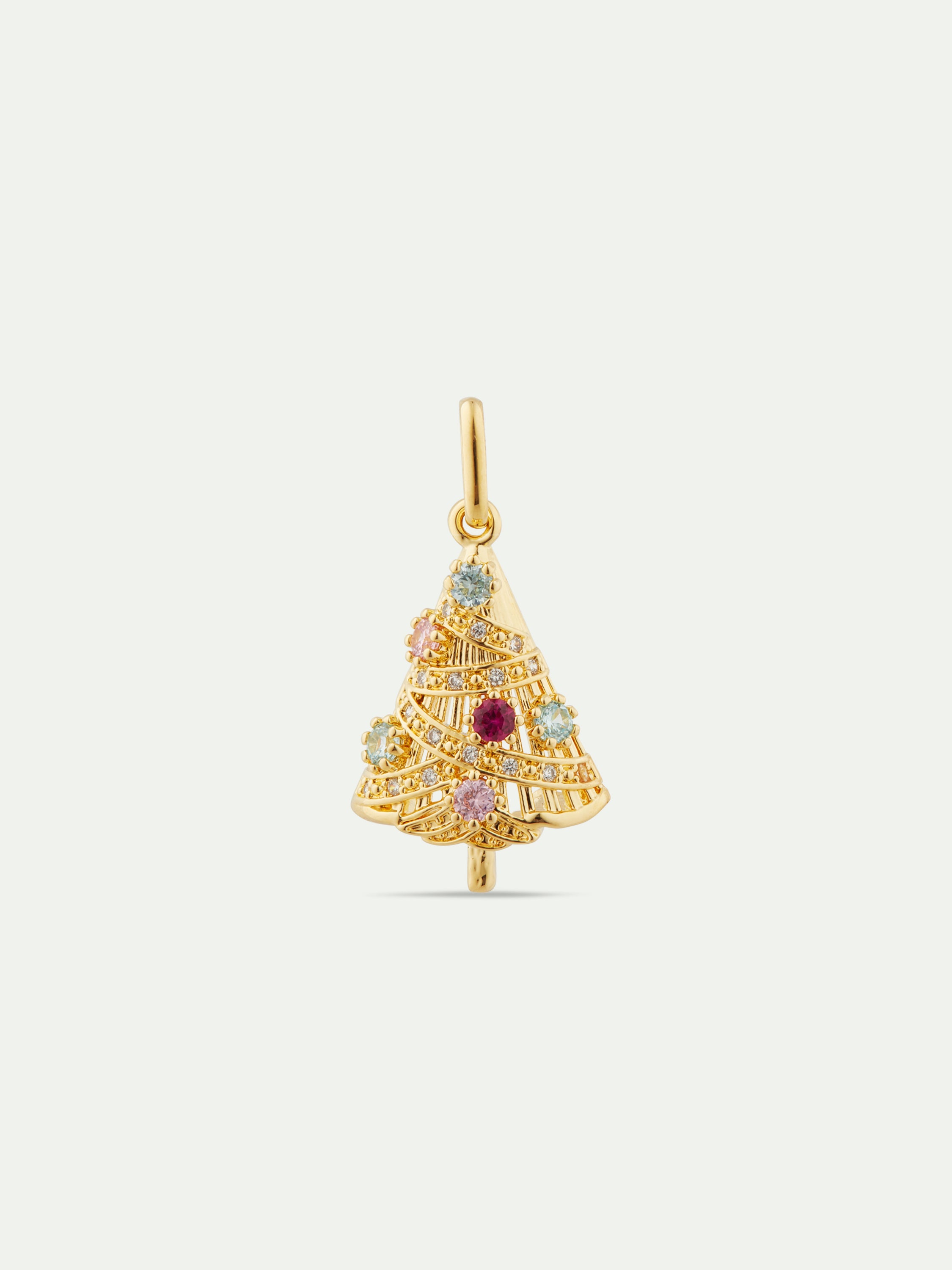 Golden christmas tree pendant