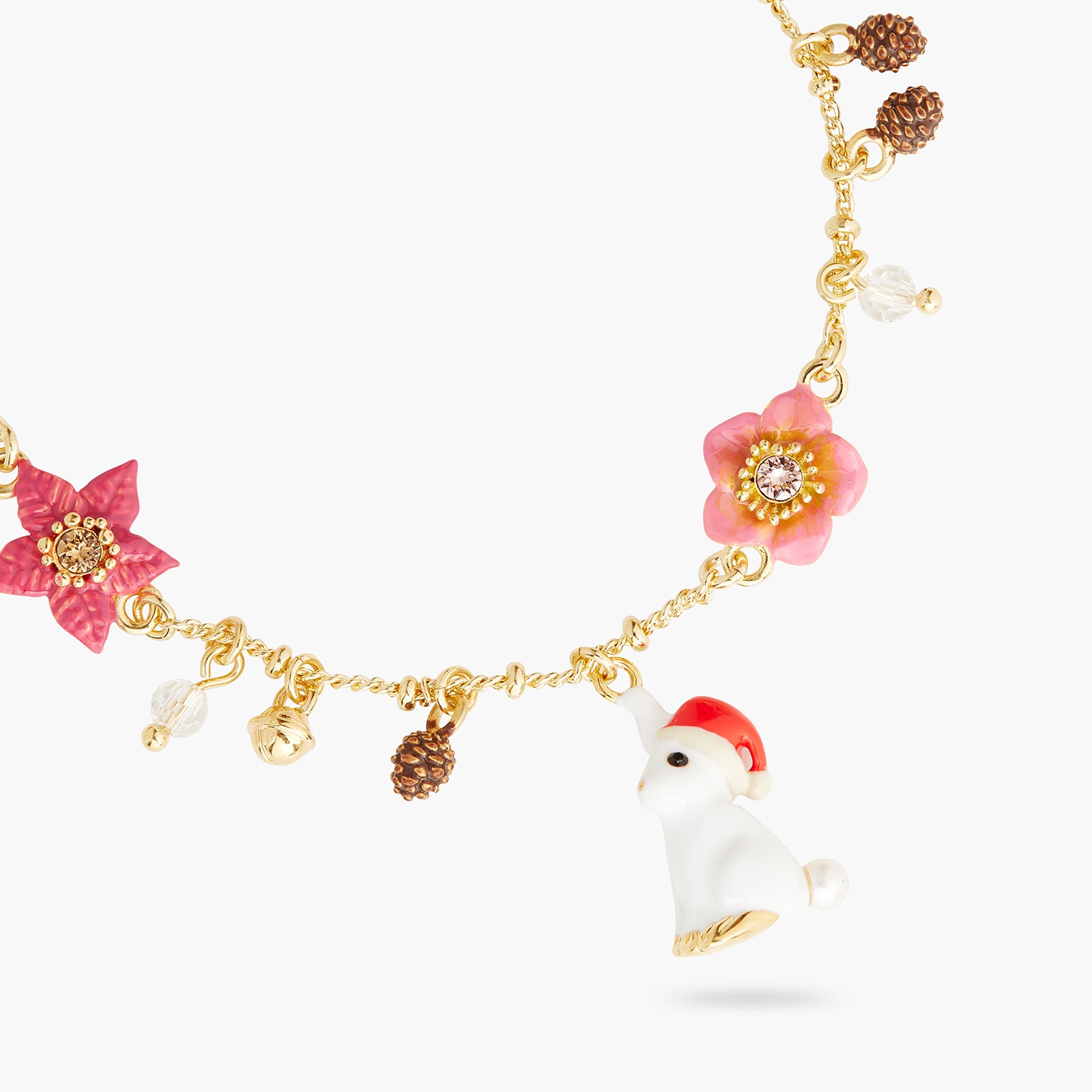 Enchanted christmas rabbit charm bracelet