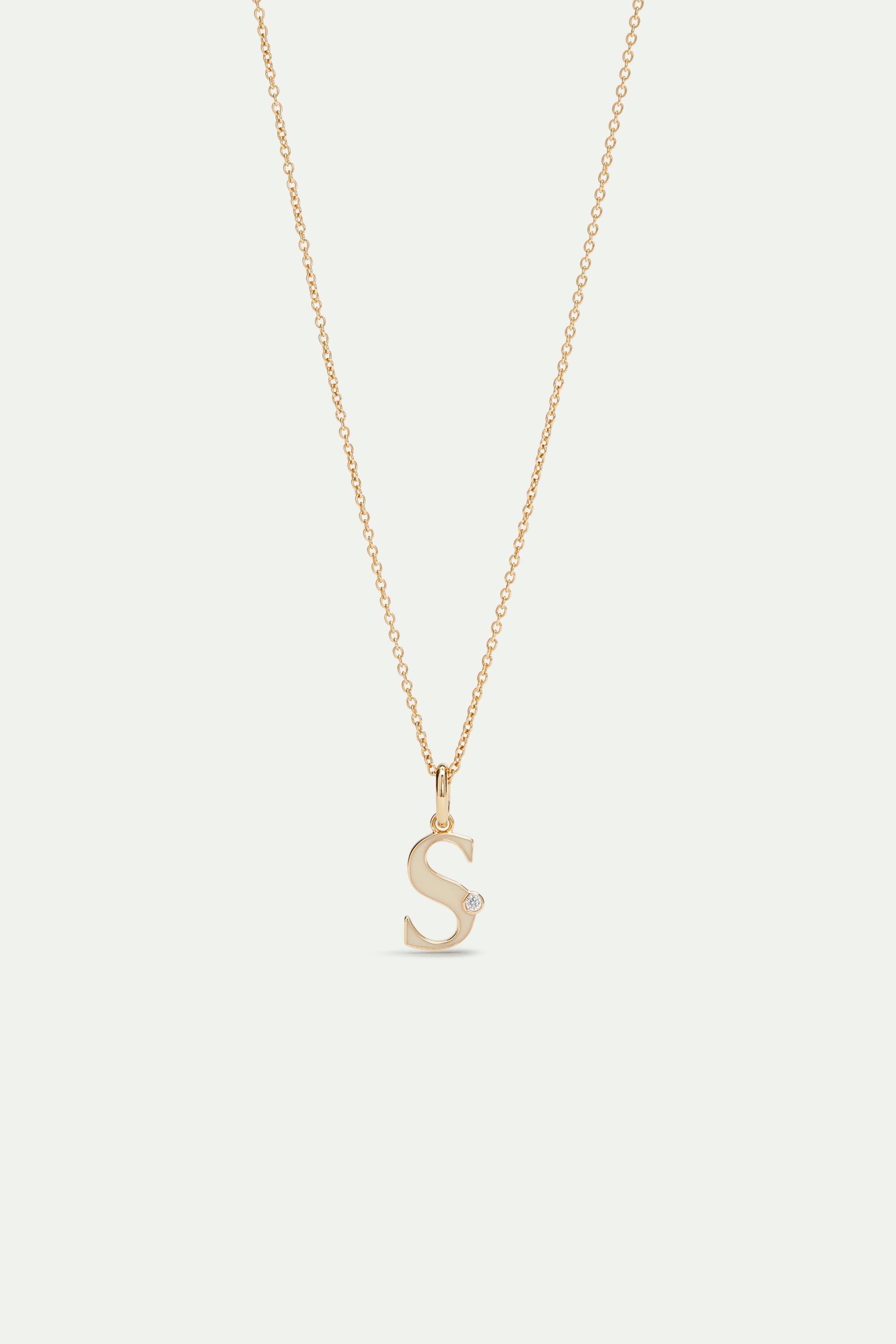 Letter S pendant necklace