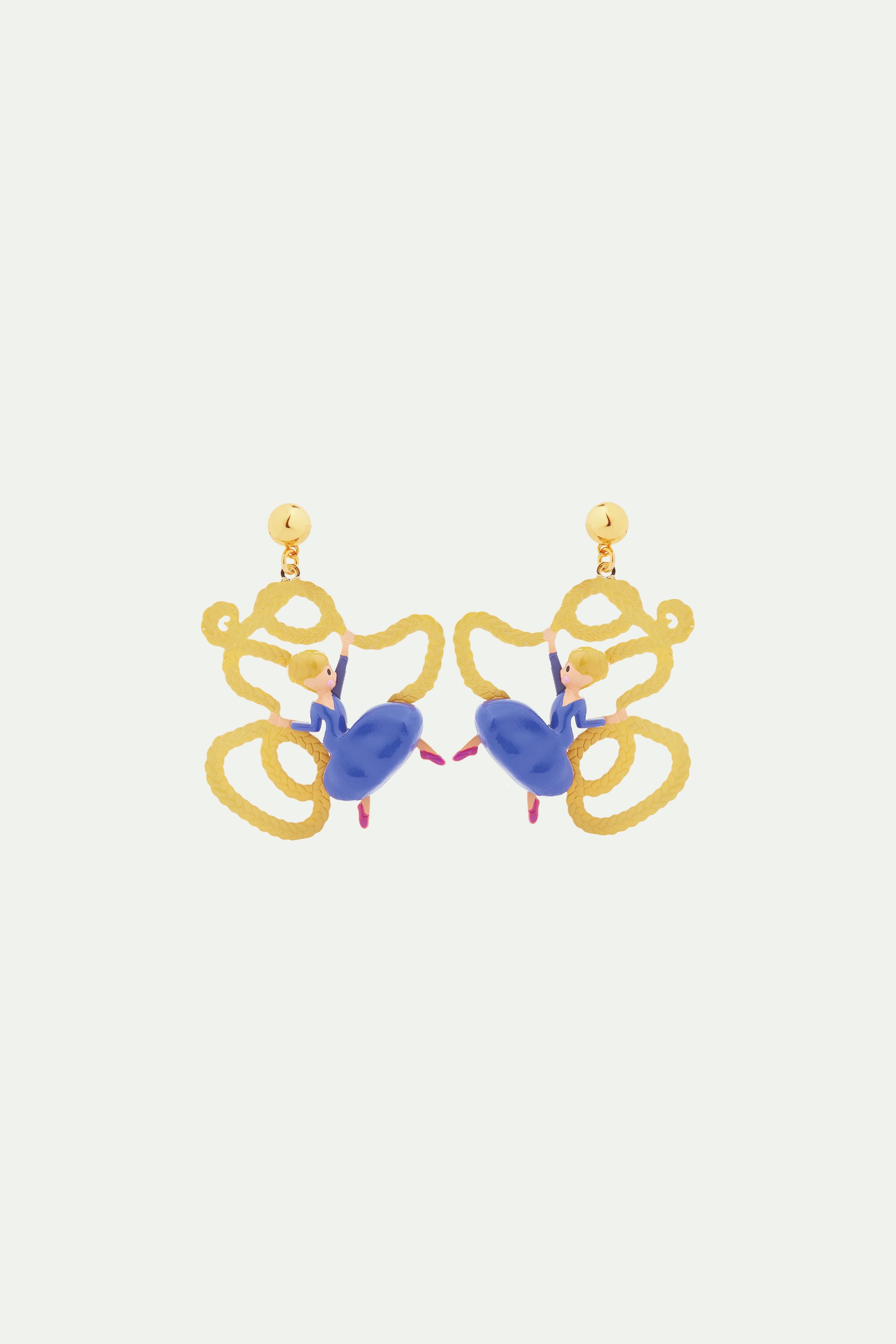 Enchanted hair princess post earrings