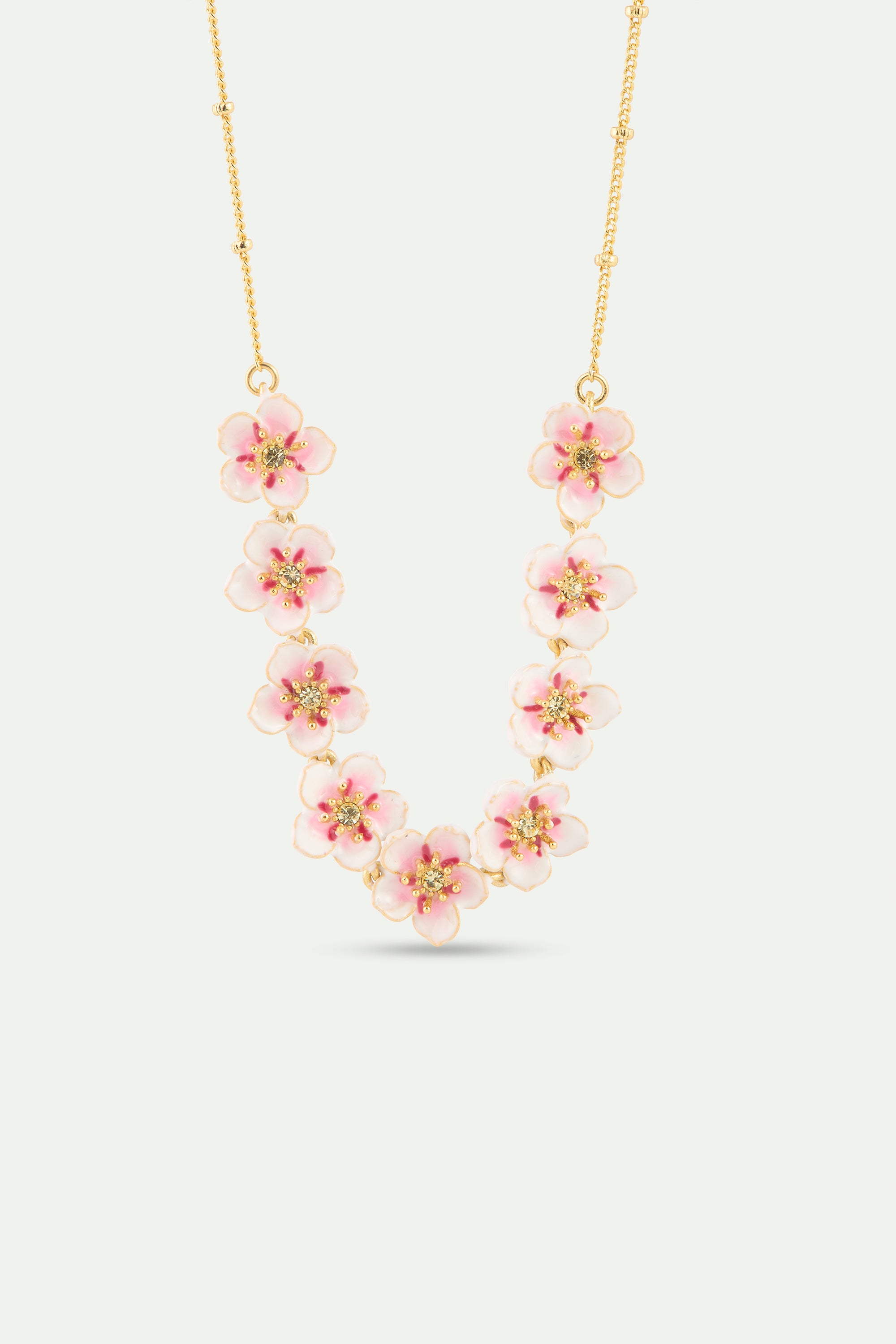 Mini cherry blossom statement necklace
