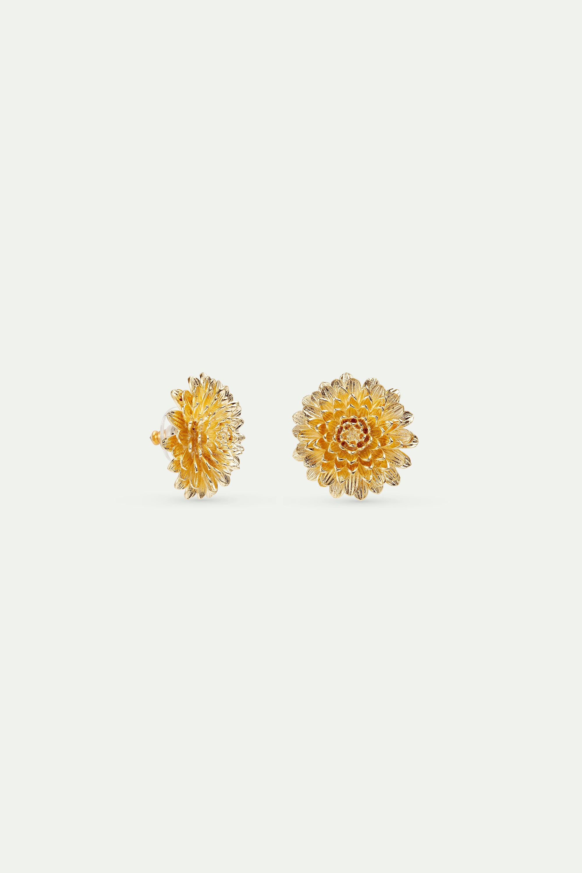 Golden dandelion post earrings