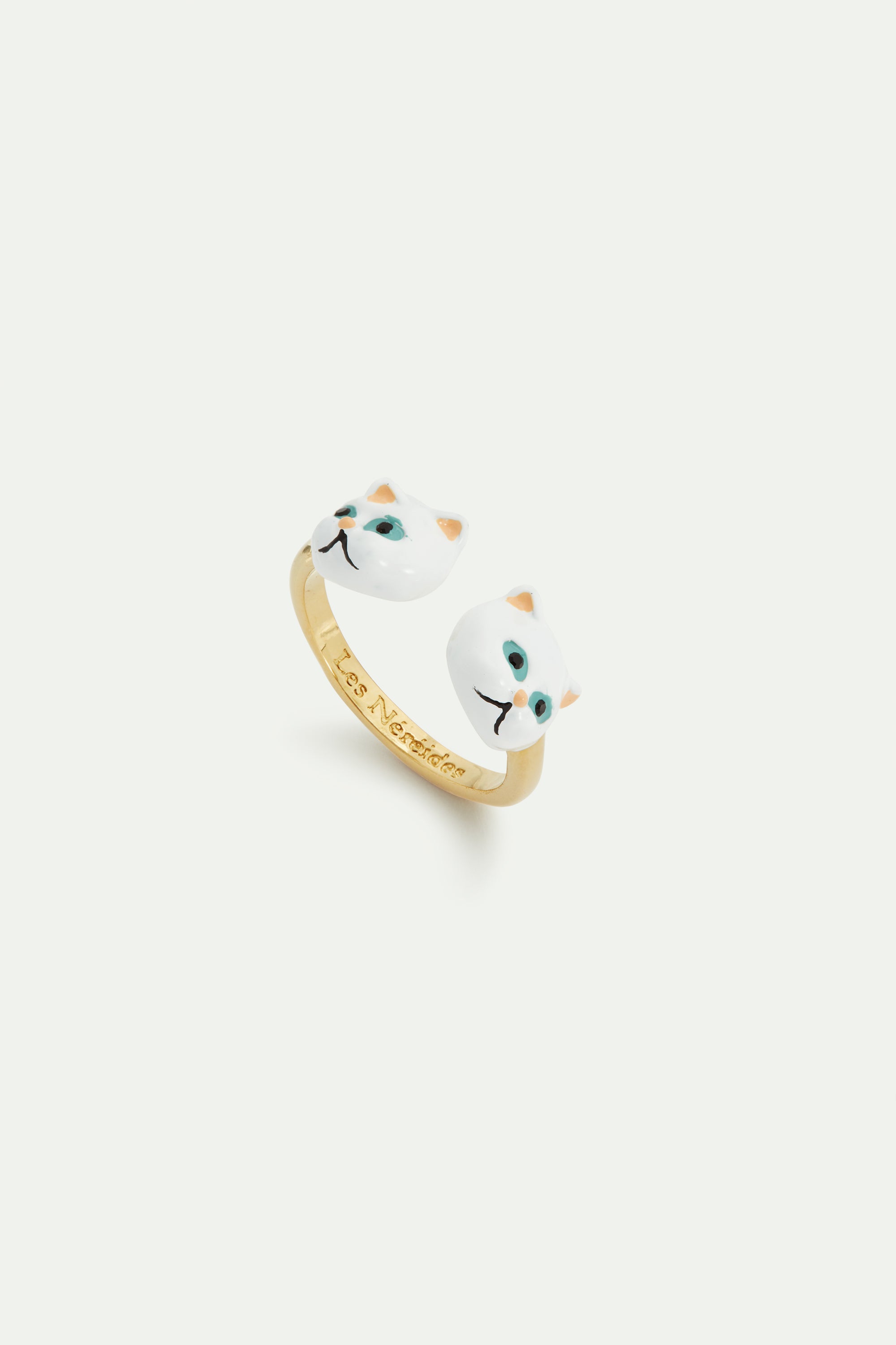 White cats adjustable ring