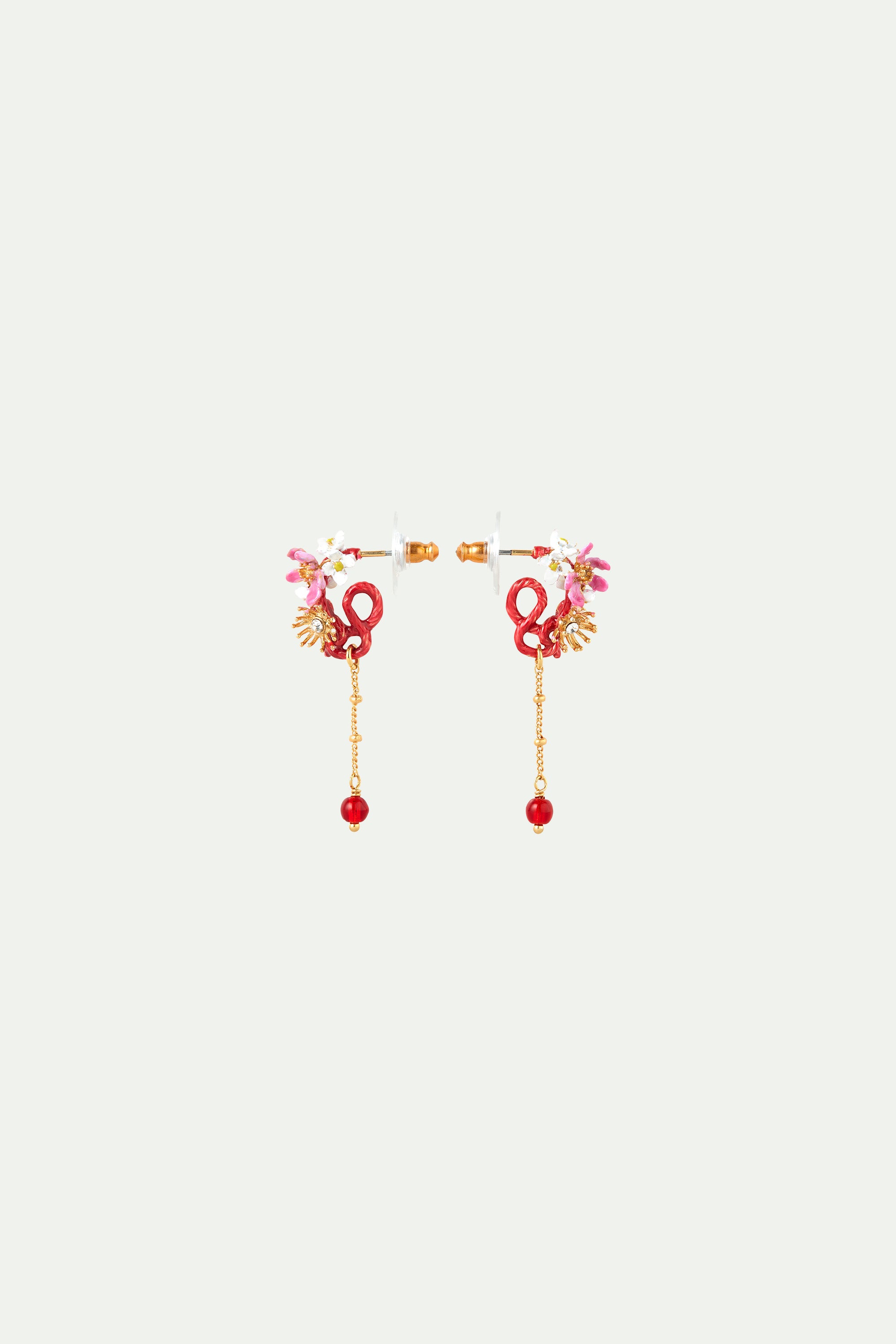 Flower post earrings