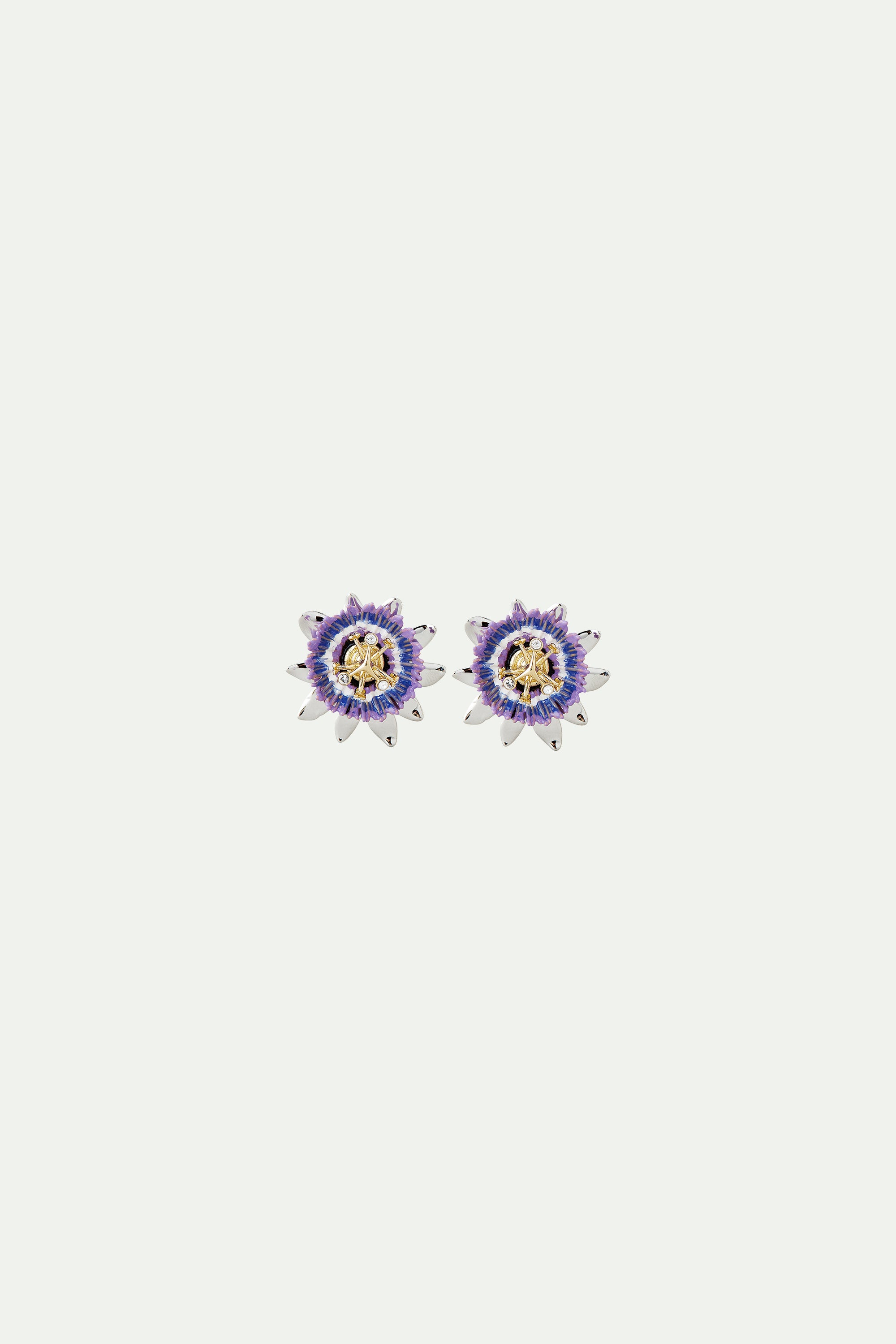 Passionflower post earrings