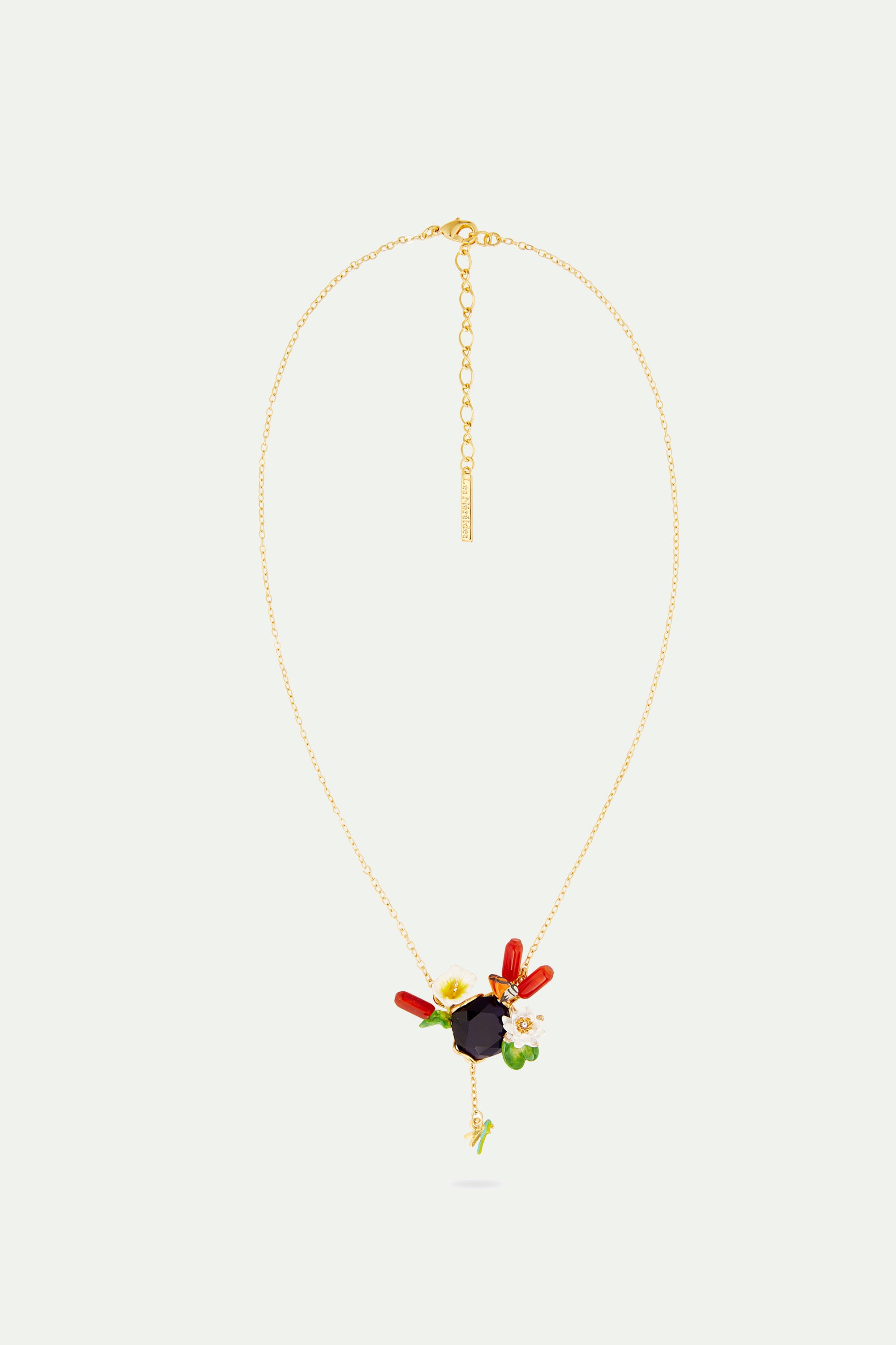 Giverny water garden and blue stone statement necklace
