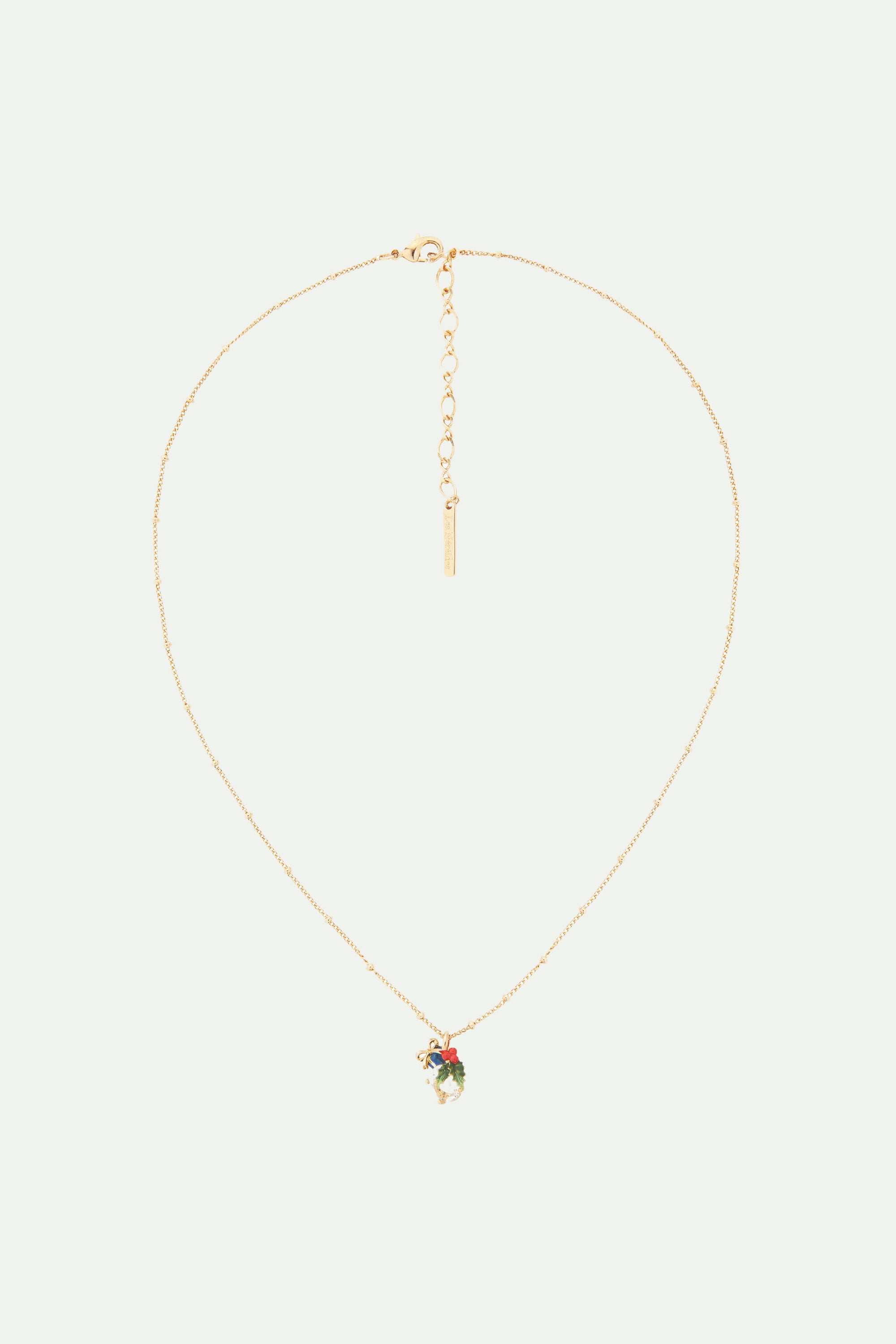 Faceted glass and christmas gift pendant necklace
