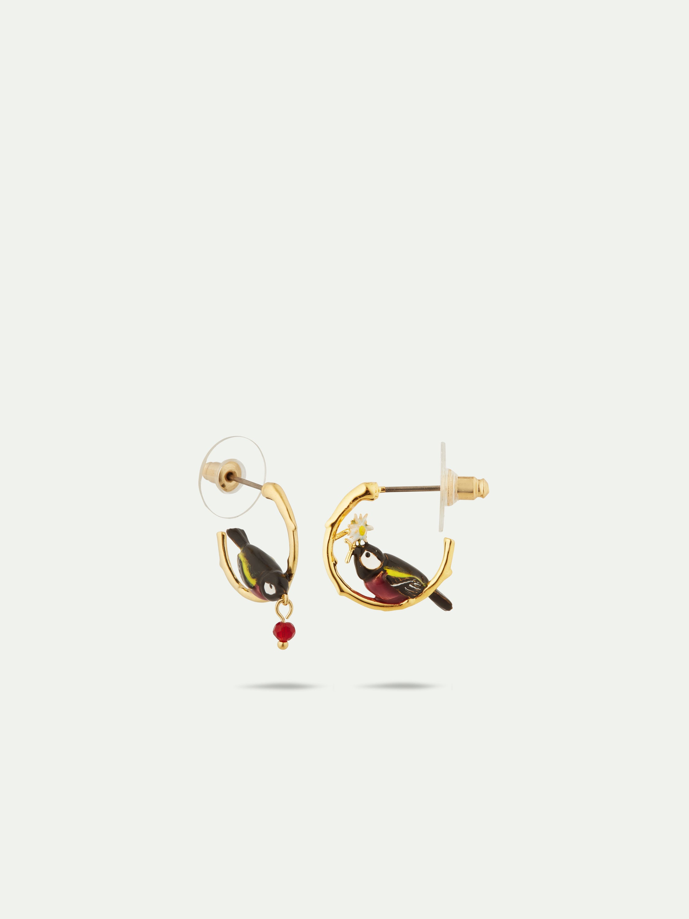 Asymmetrical varied tit hoop earrings