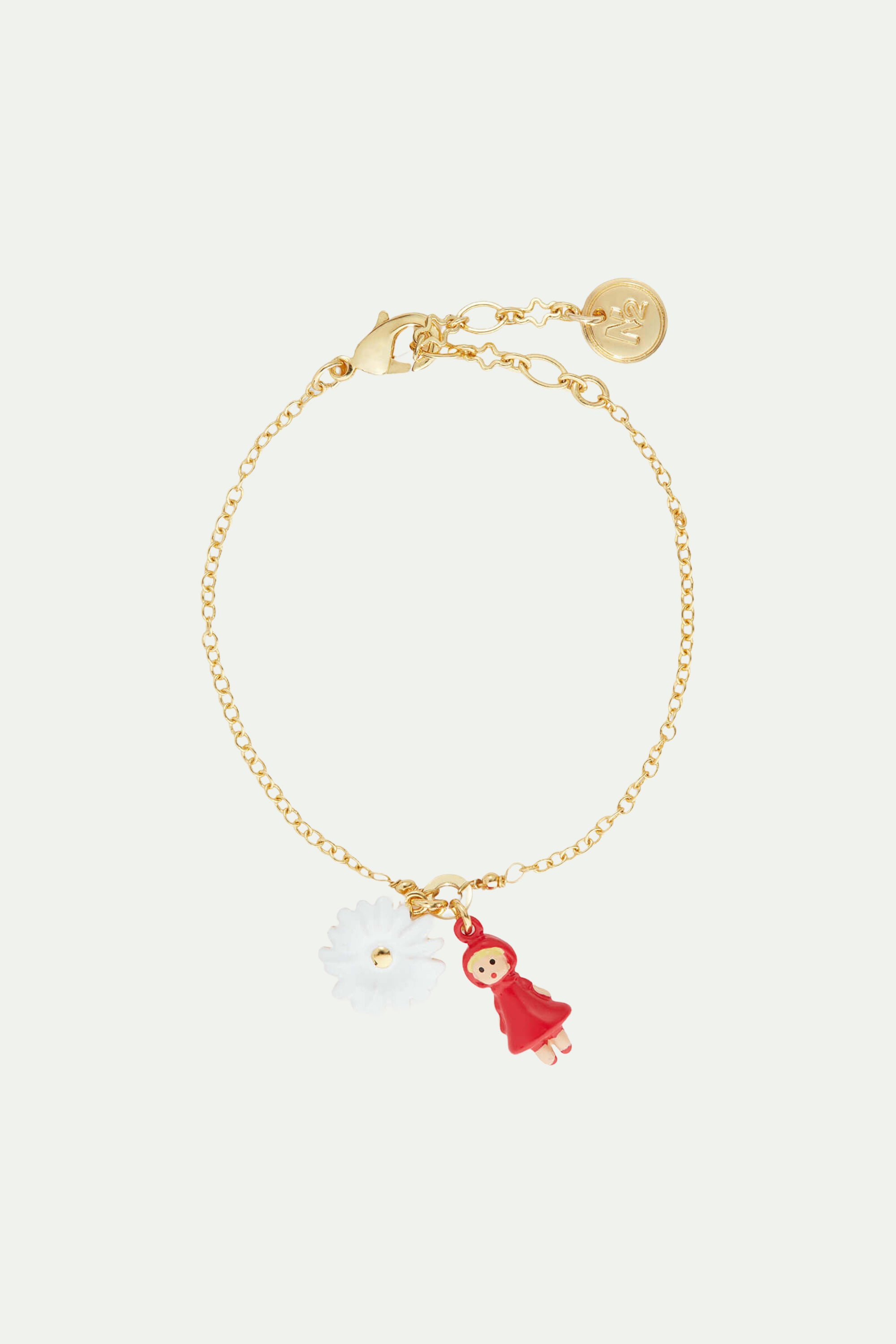 Daisy and Little Red Riding Hood charm bracelet