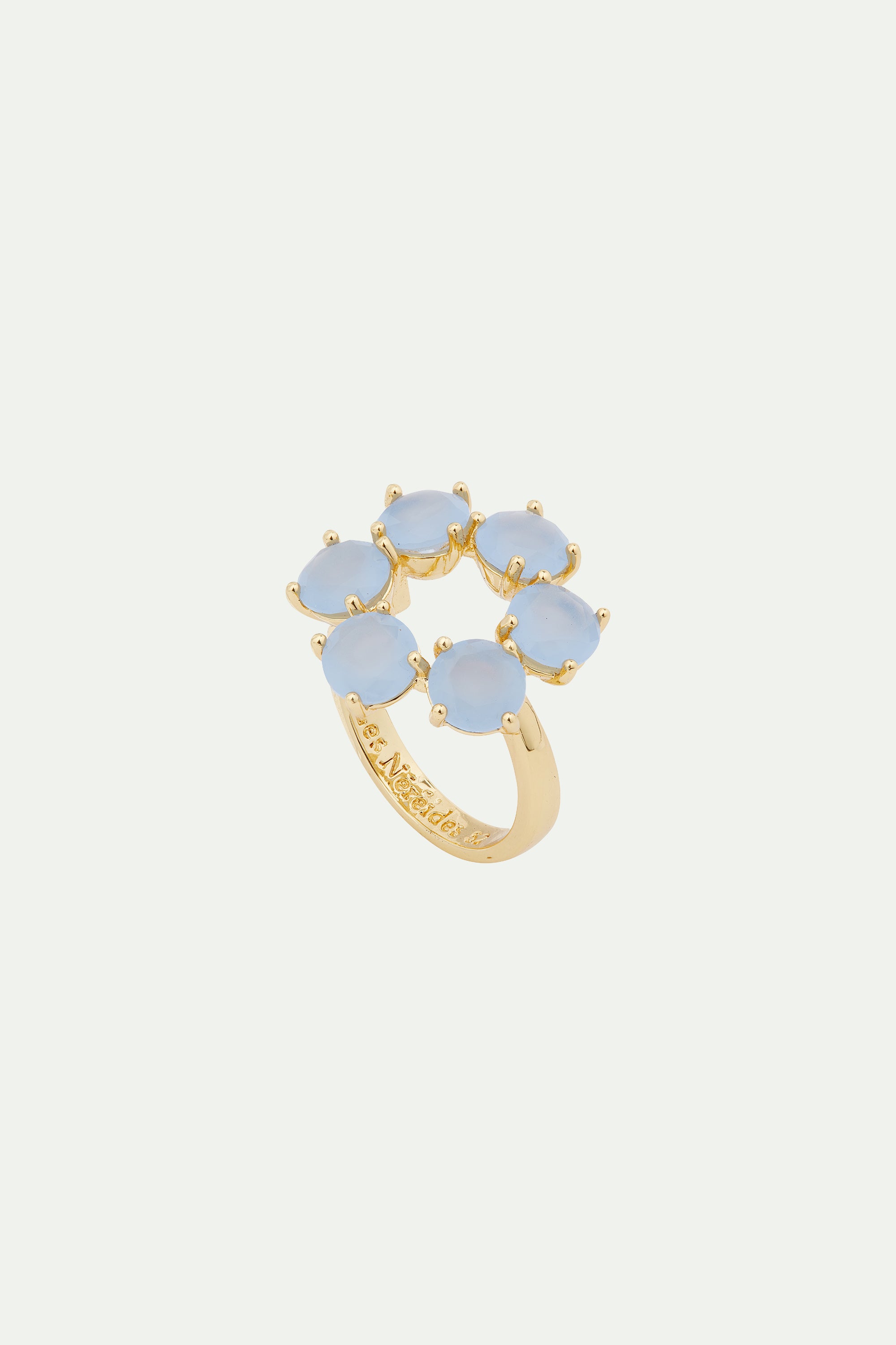 Sky blue Diamantine 6 stone fine ring