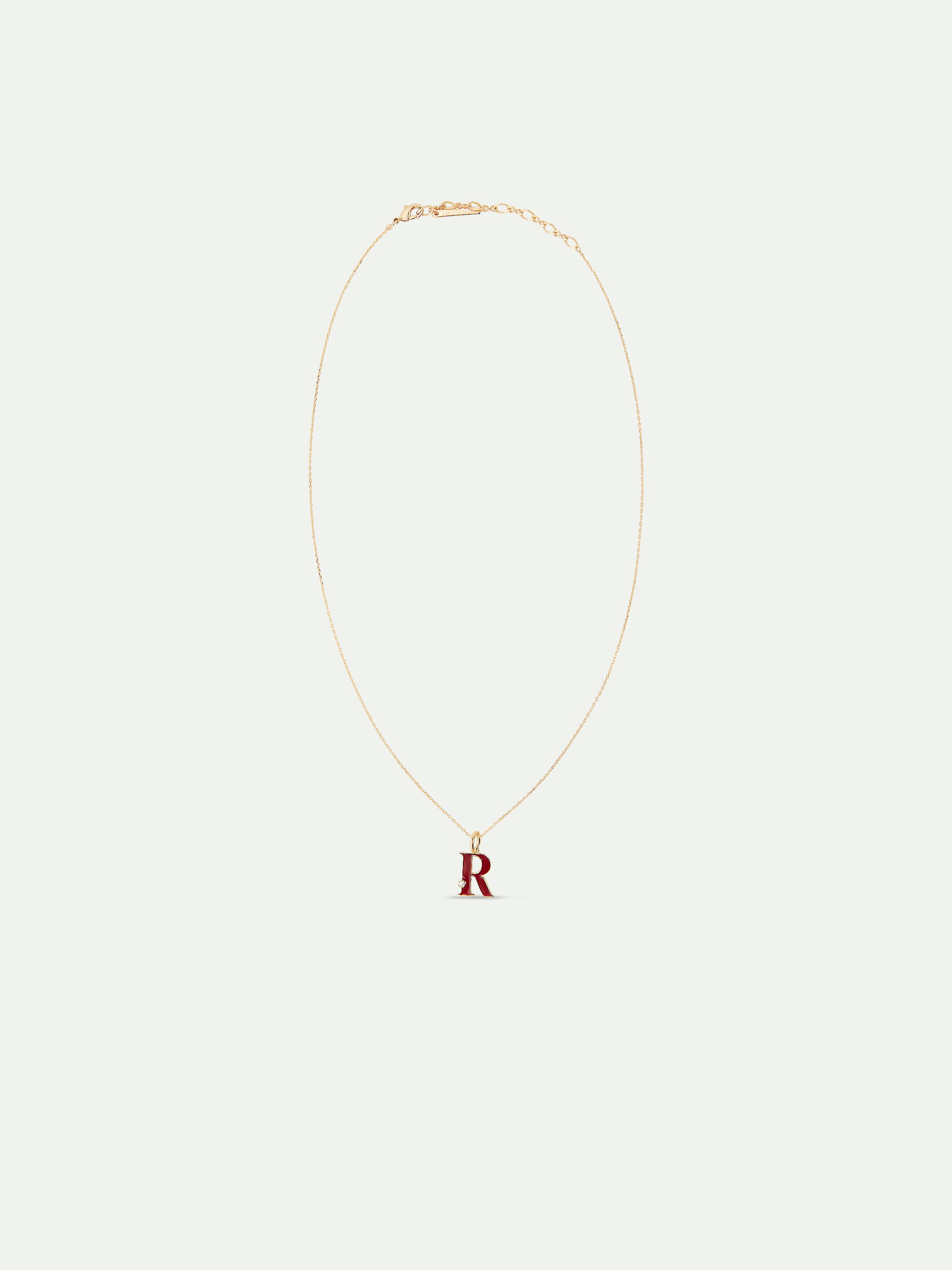 Letter R pendant necklace