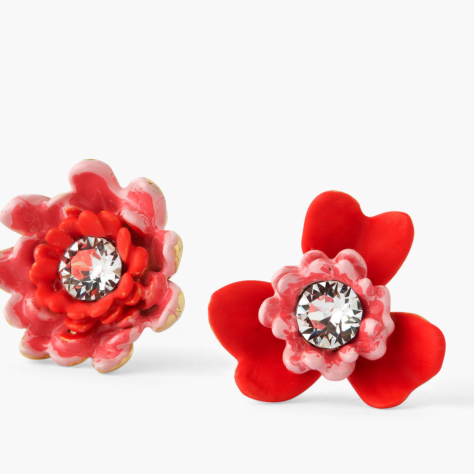 Anemone and gerbera sleeper earrings