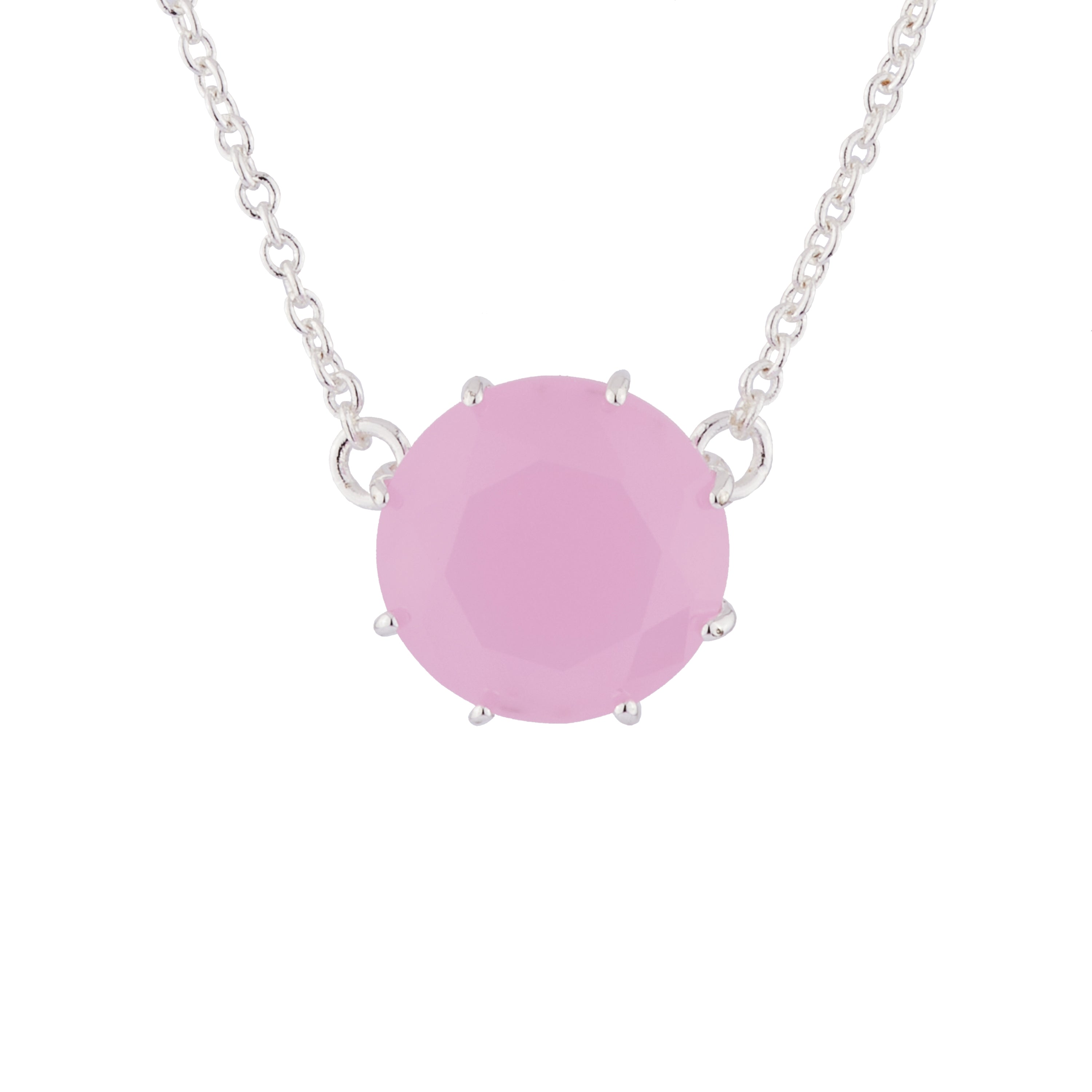 Pink round stone La Diamantine pendant necklace