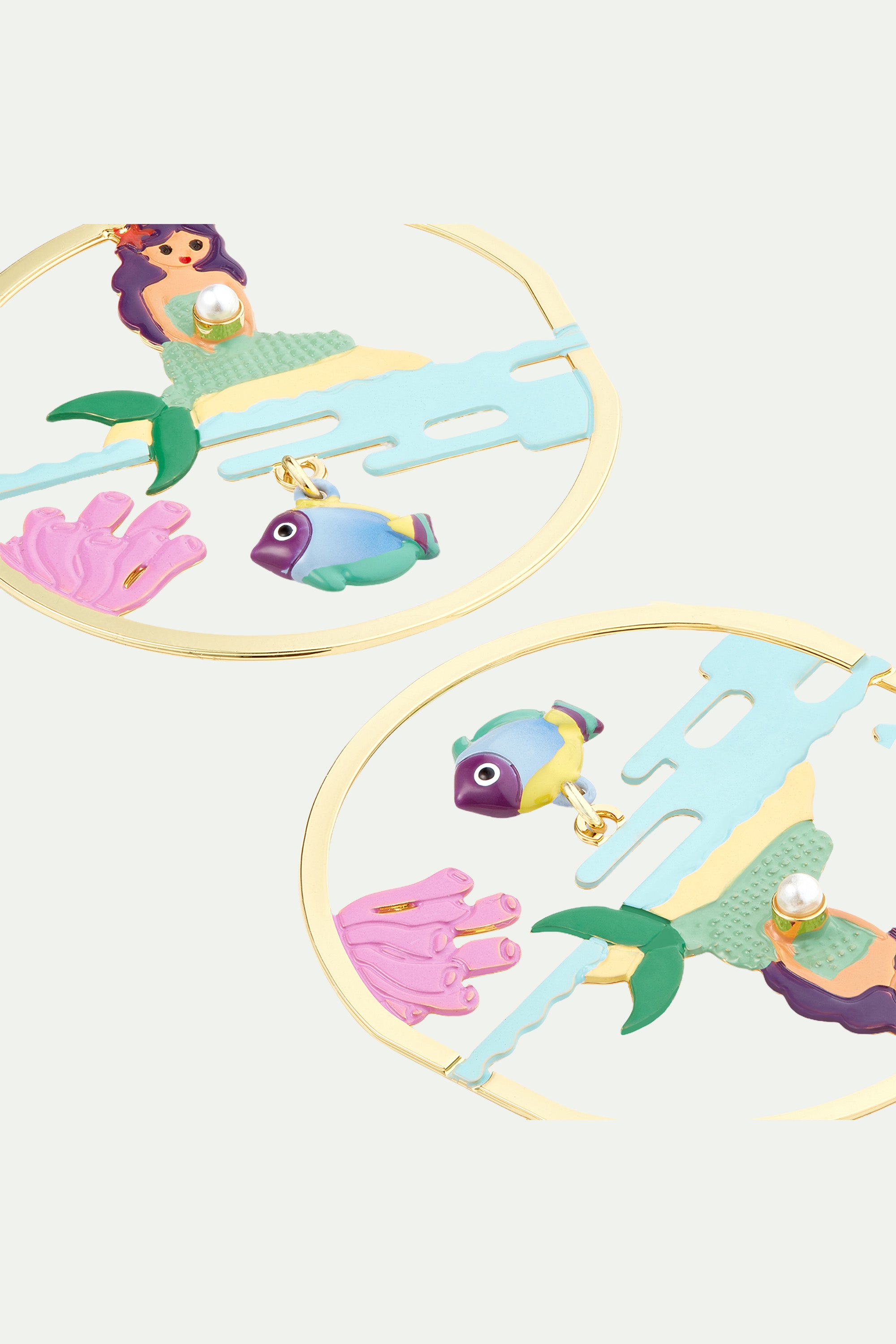 Post Earrings UNE PERLE DANS L'OCEAN