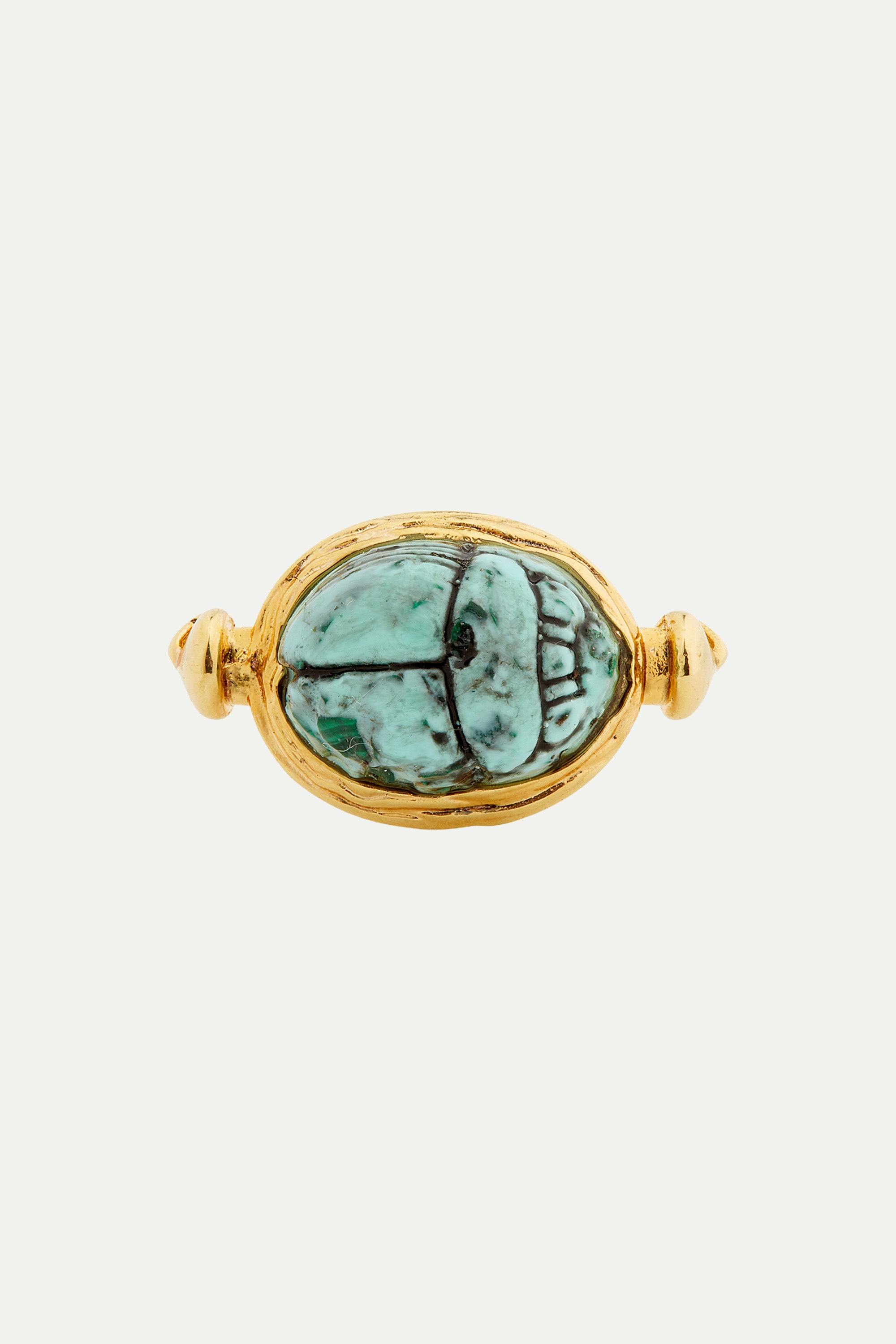 Turquoise scarab beetle ring