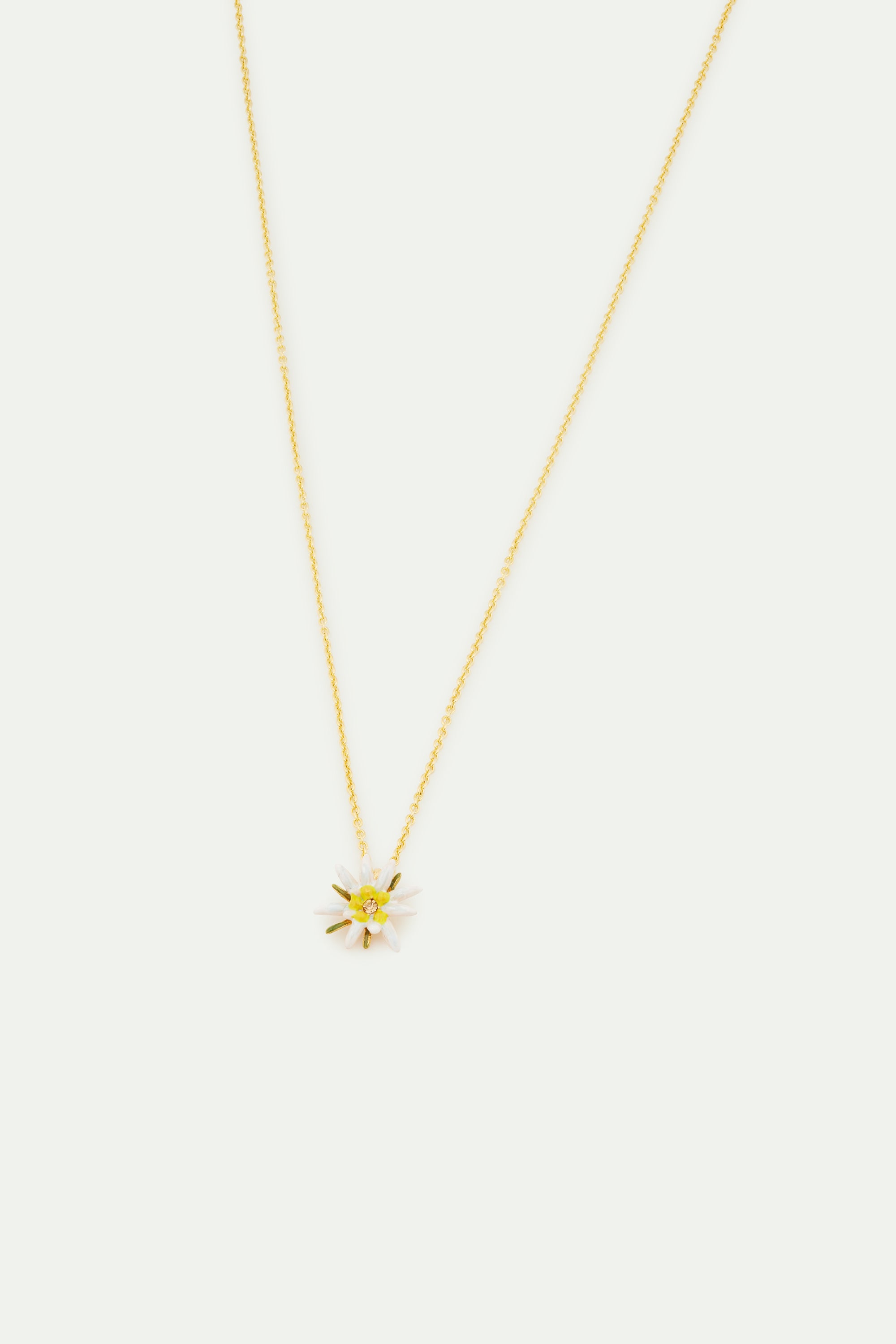 Edelweiss flower pendant necklace