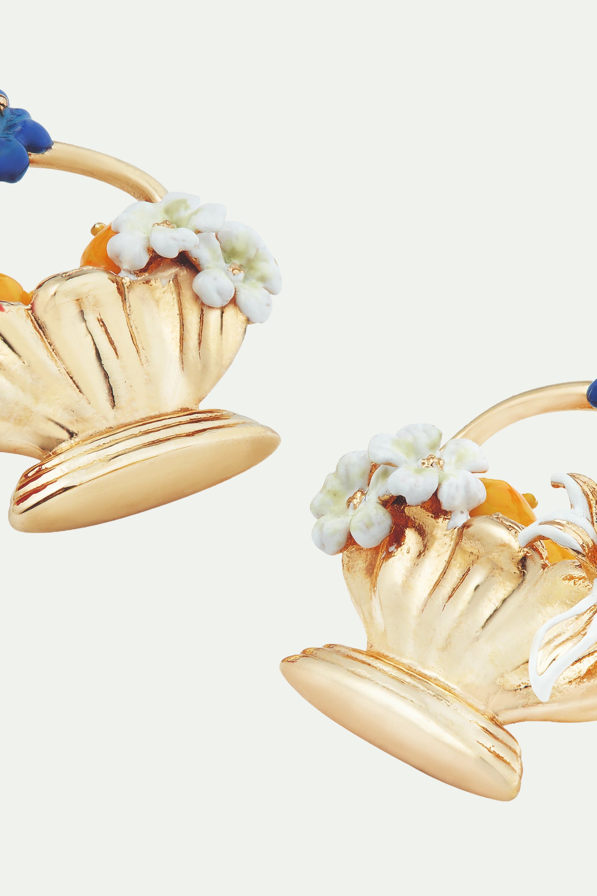 Fruit bowls and flower post earrings