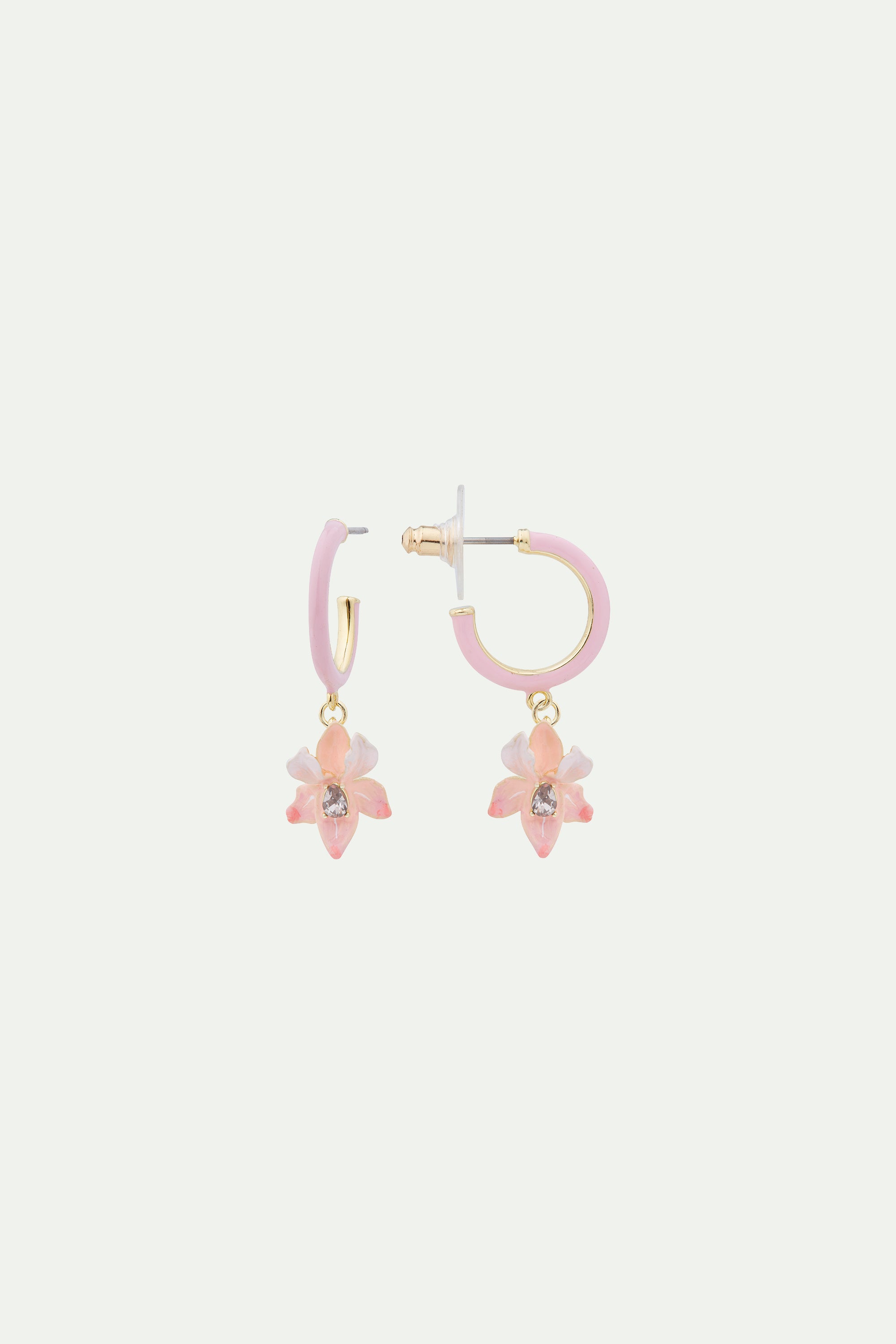 Powder pink Iris post earrings