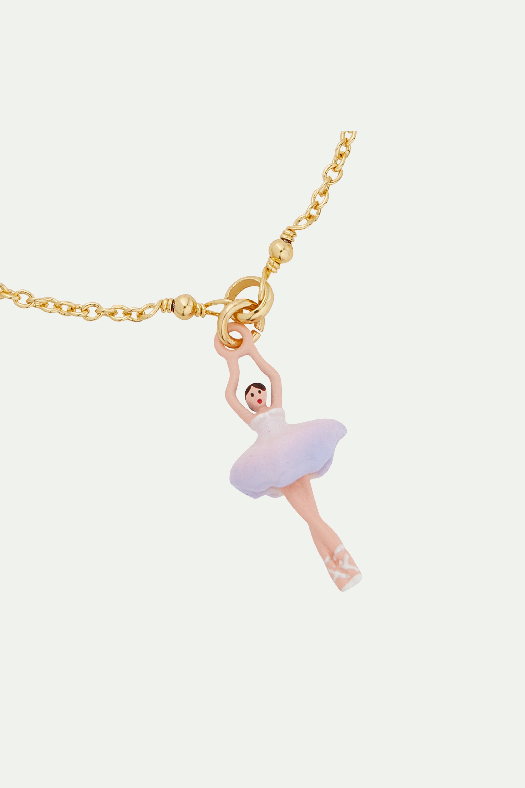 Lilac and white mini ballerina fine bracelet