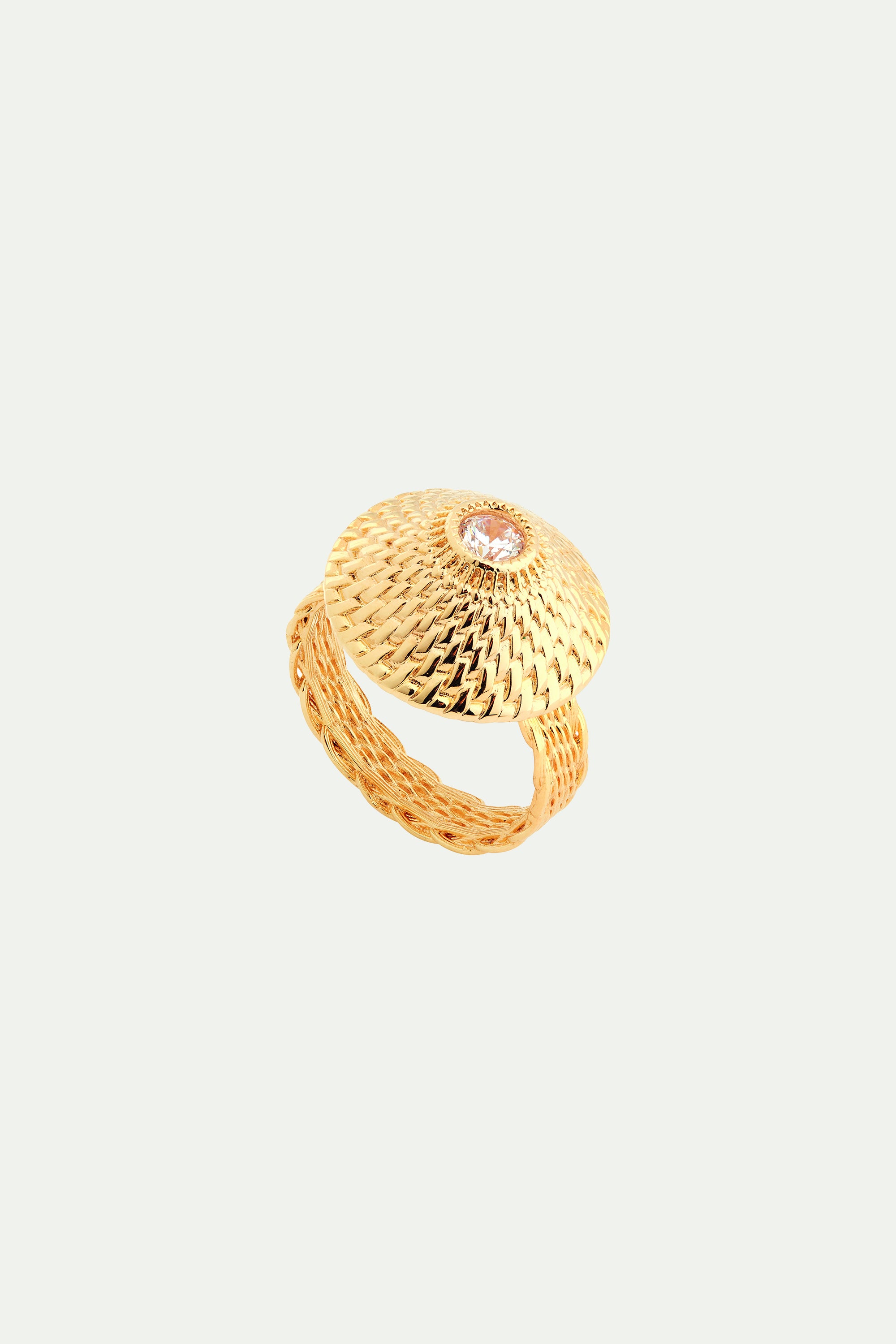 Wicker cocktail ring