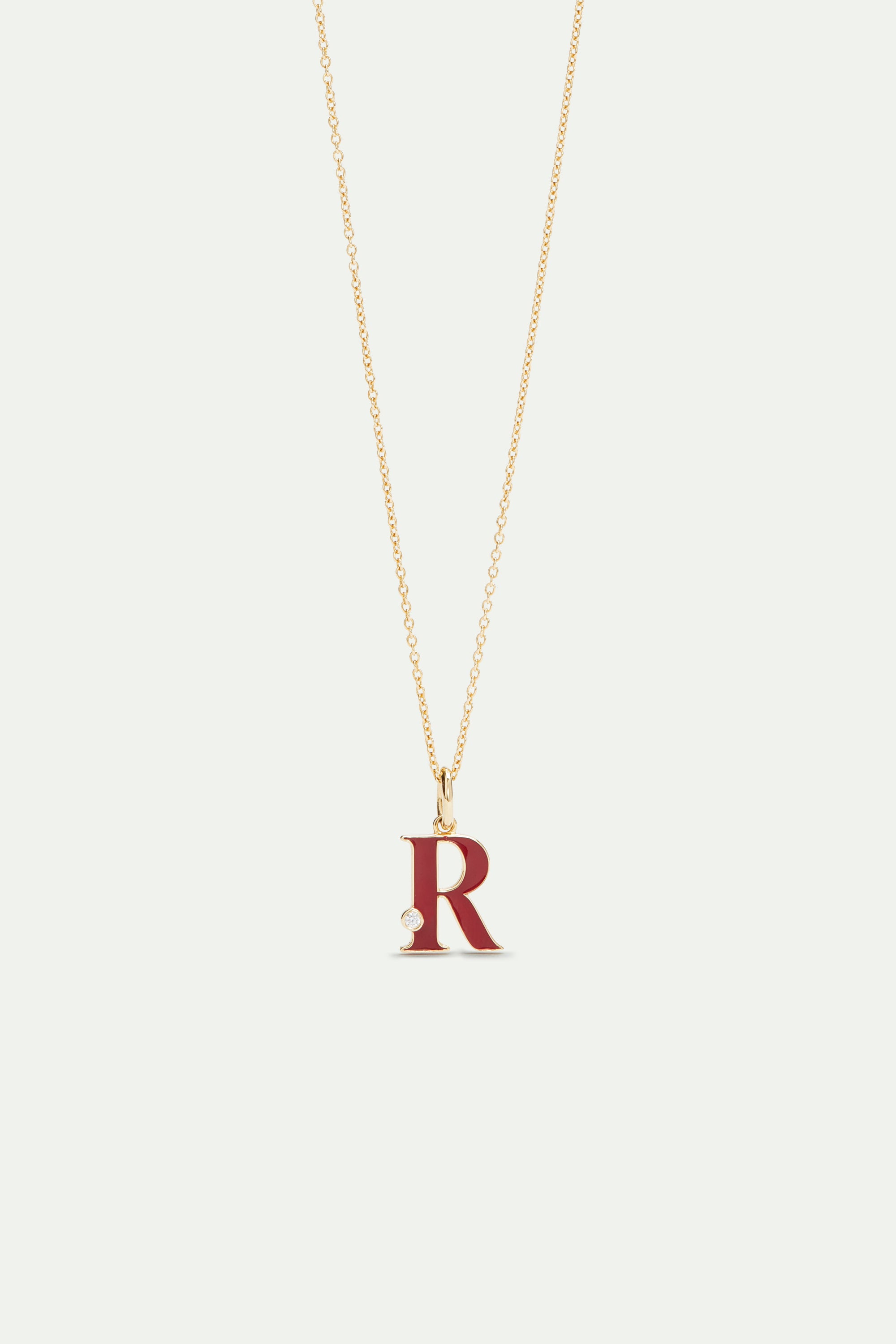 Letter R pendant necklace